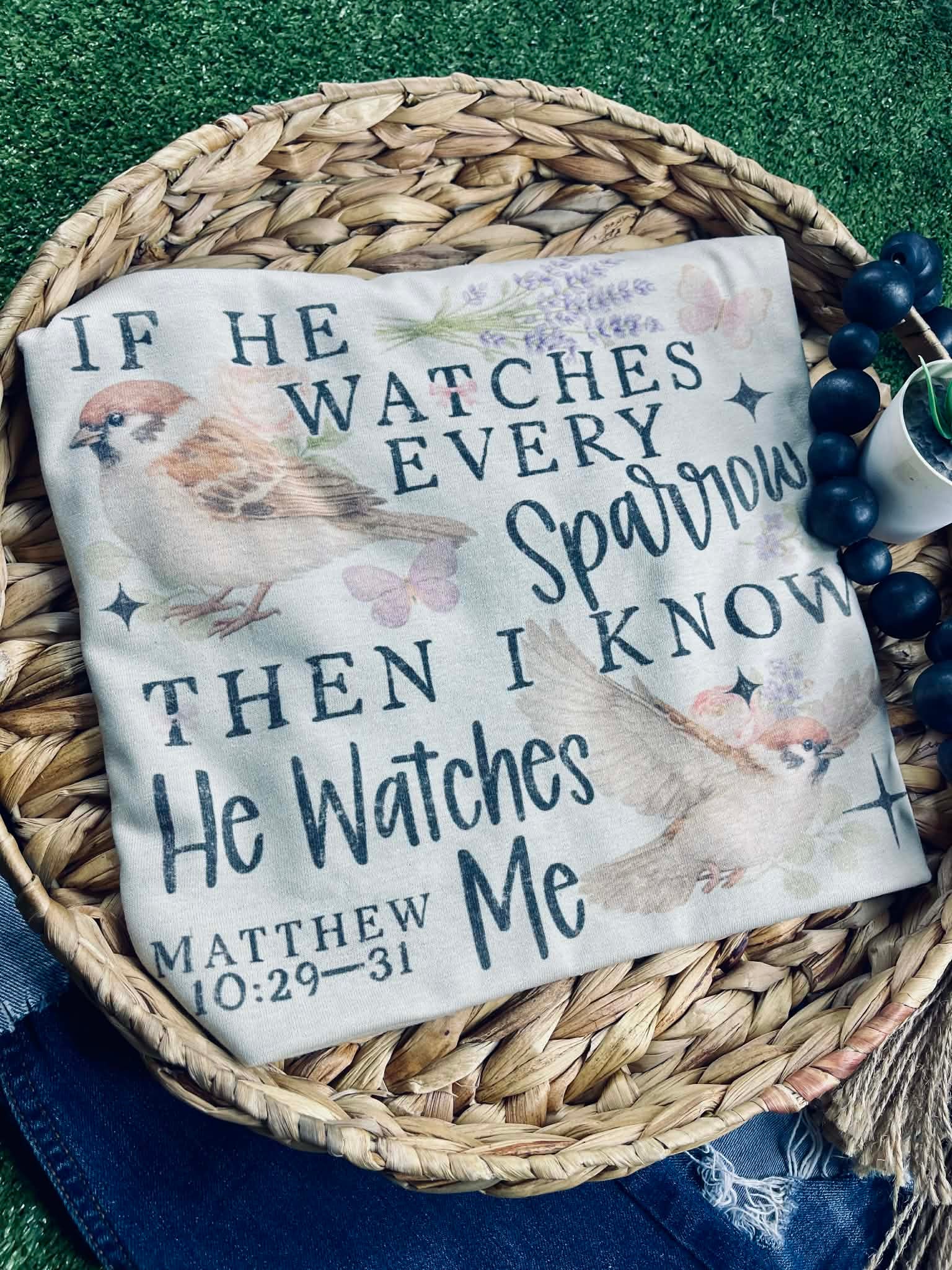 If he watches every Sparrow (Tee)