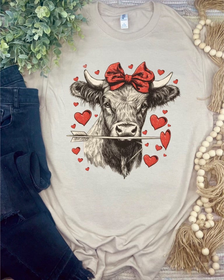Valentine Heart Cow (Tee)