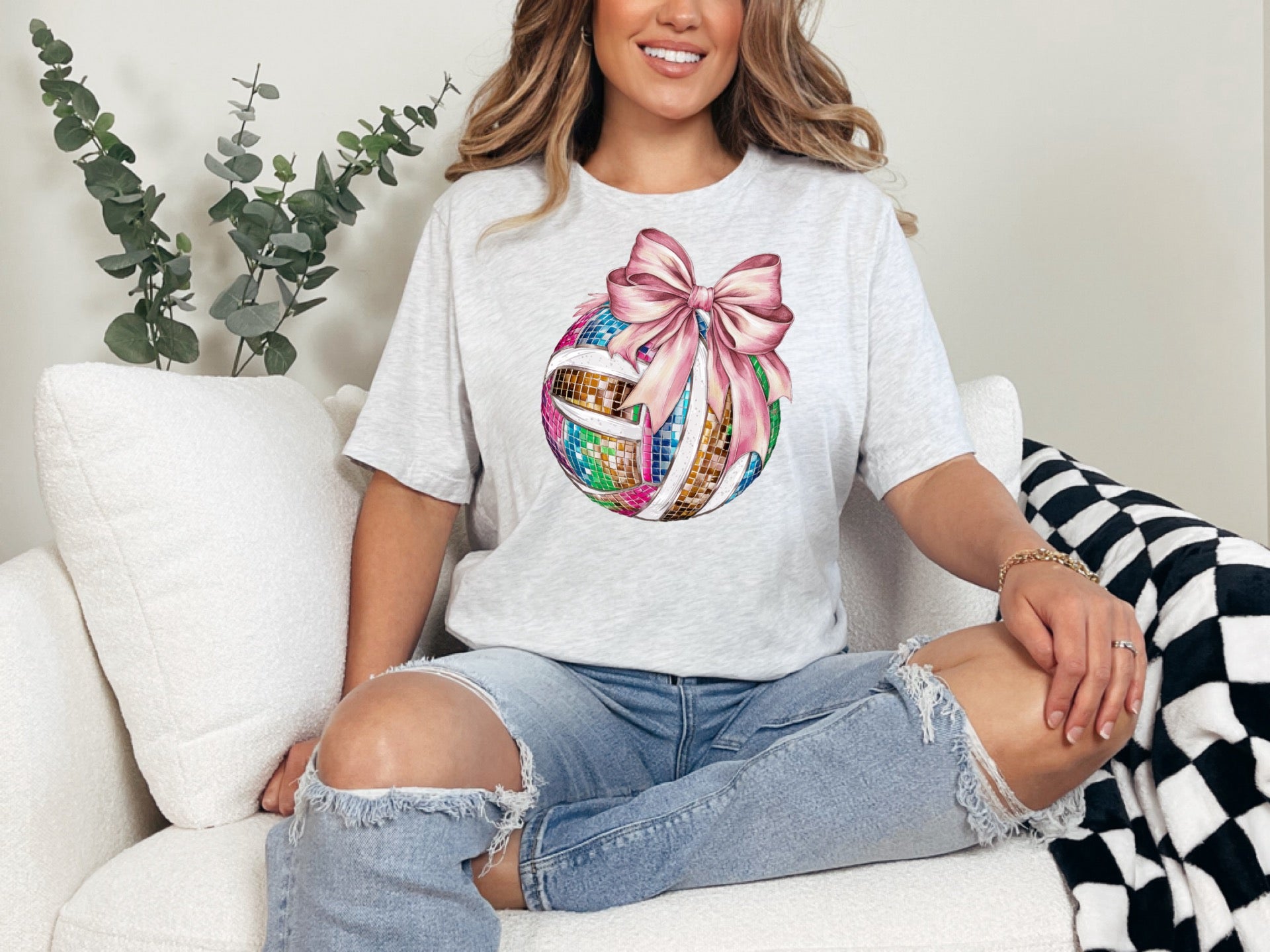 Volleyball Disco Bow (Tee)