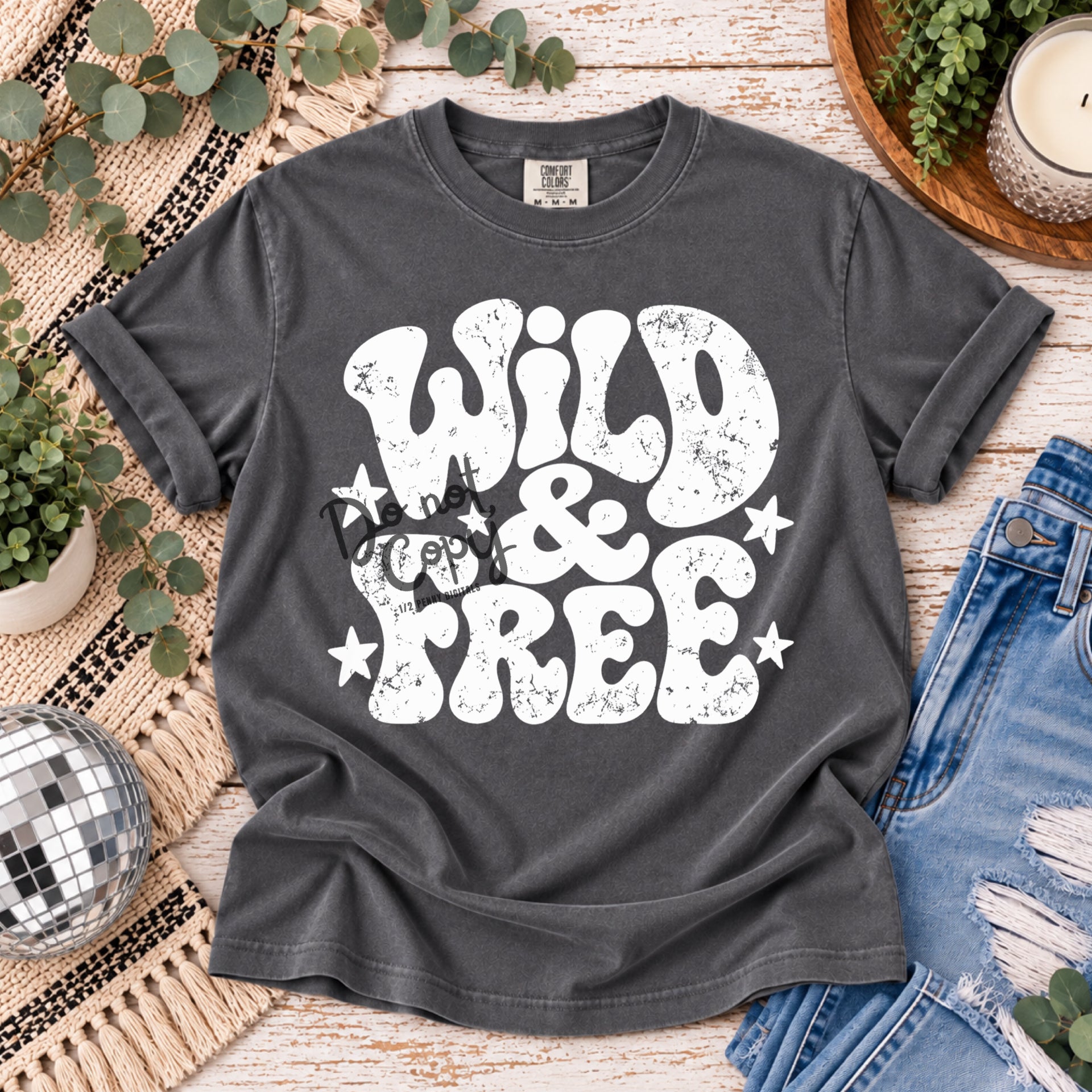 White Wild & Free (DTF T-Shirt)