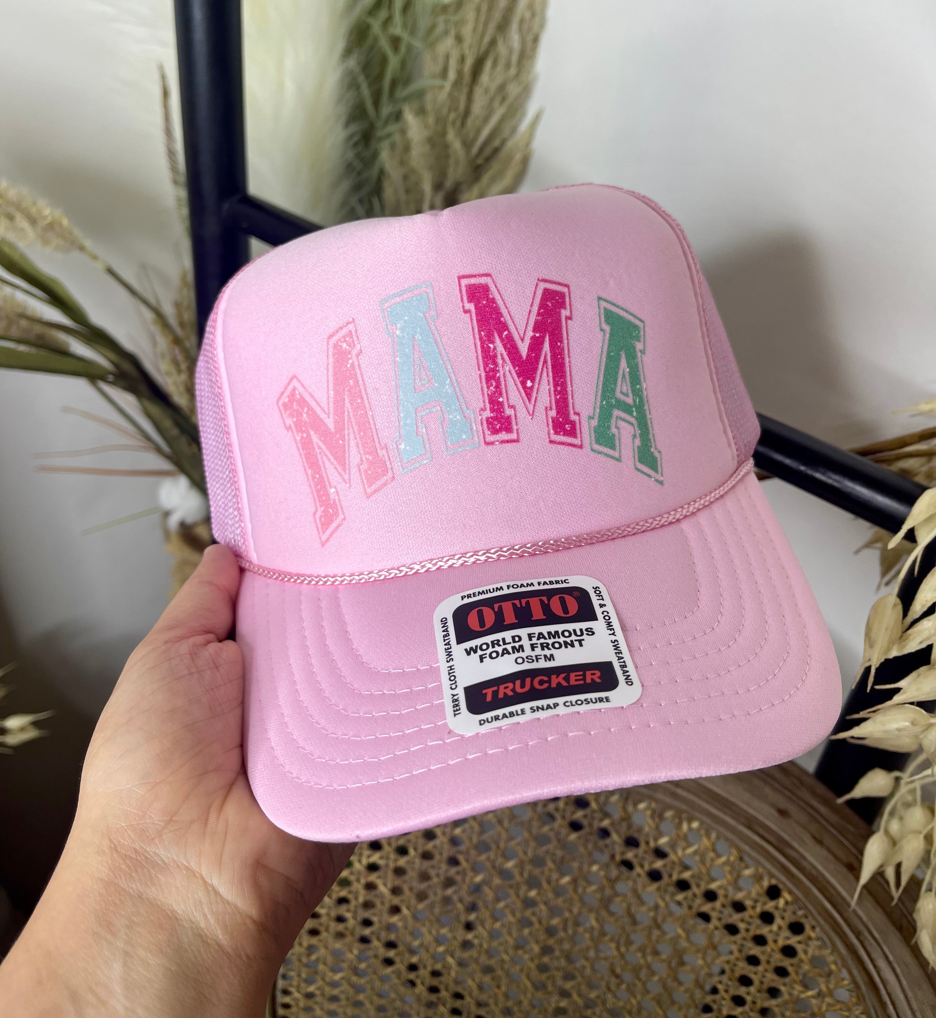 Colorblock Mama Trucker Hat