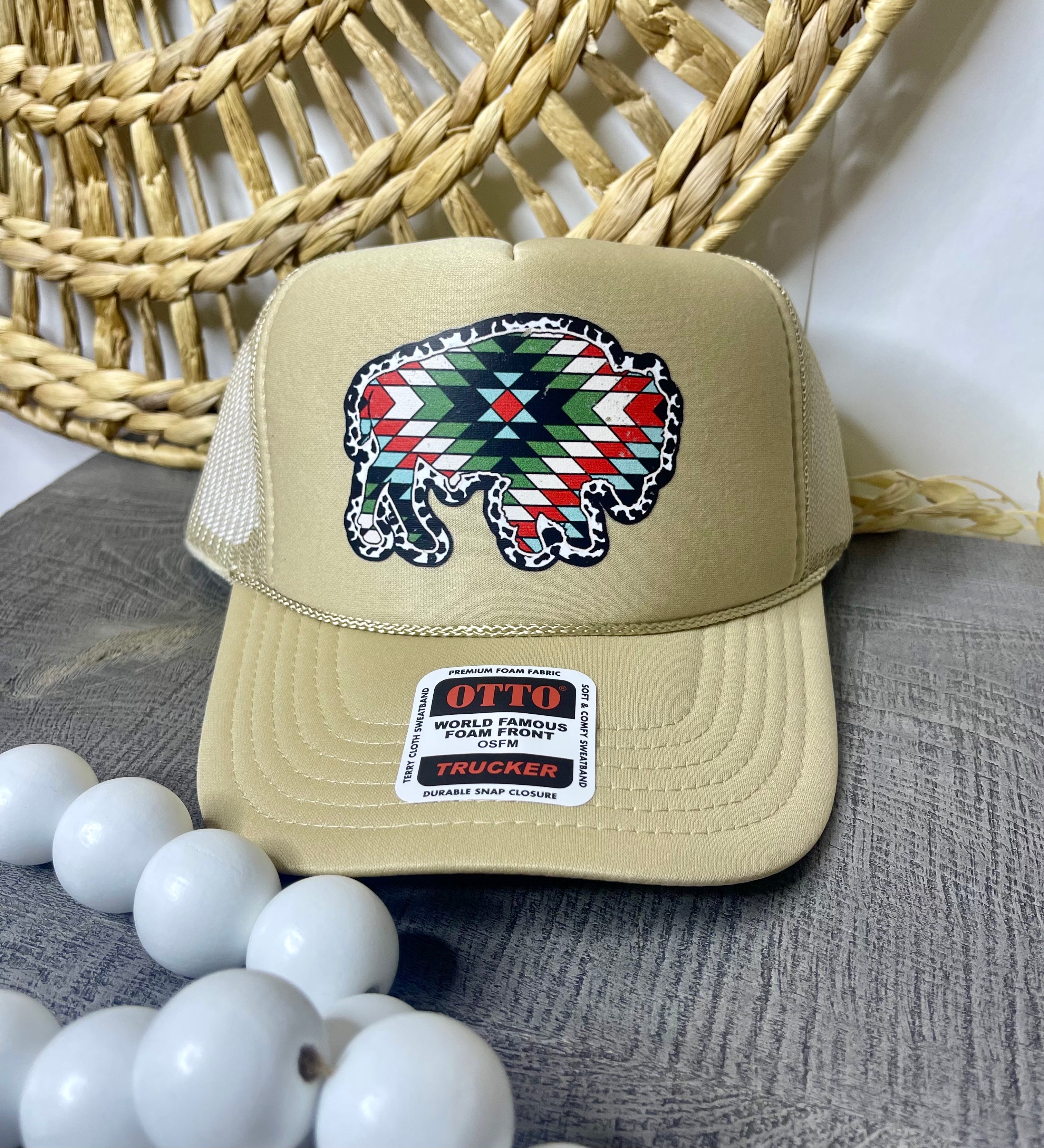 Aztec Buffalo Trucker Hat