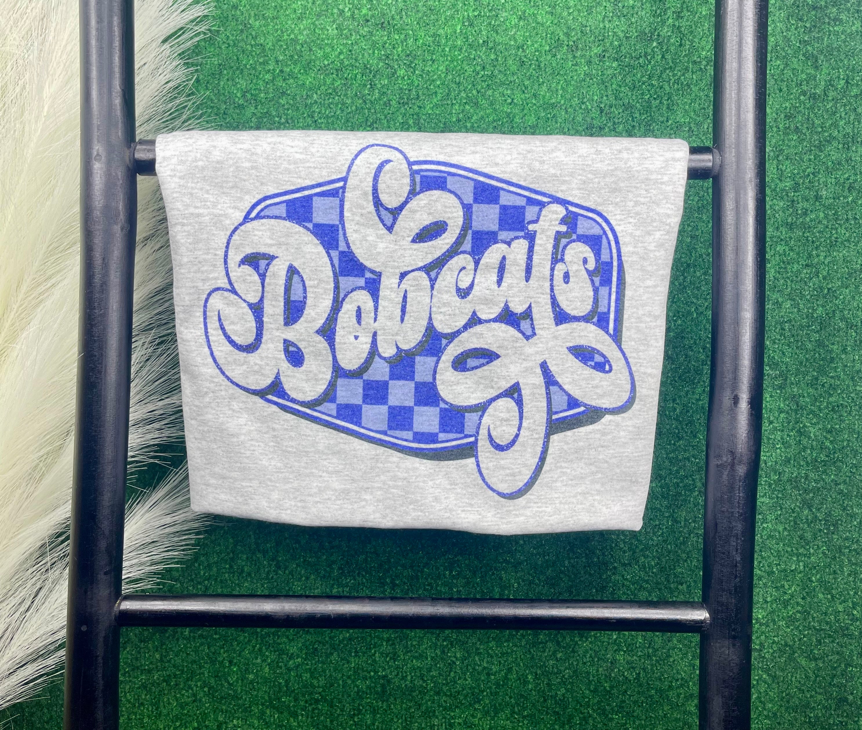 Blue Checkered Bobcats (Tee)
