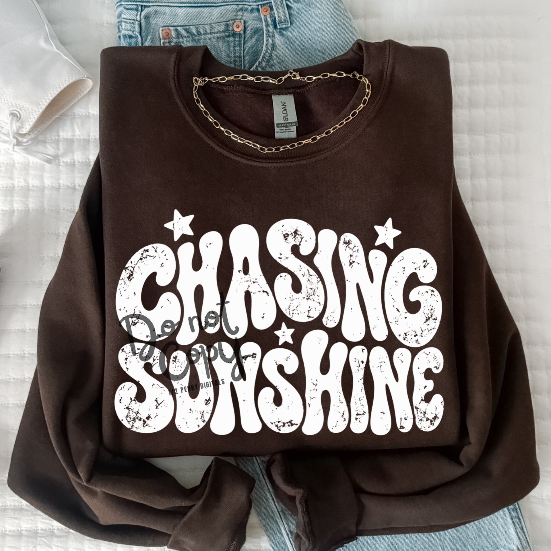 White Chasing Sunshine (DTF Sweatshirt)