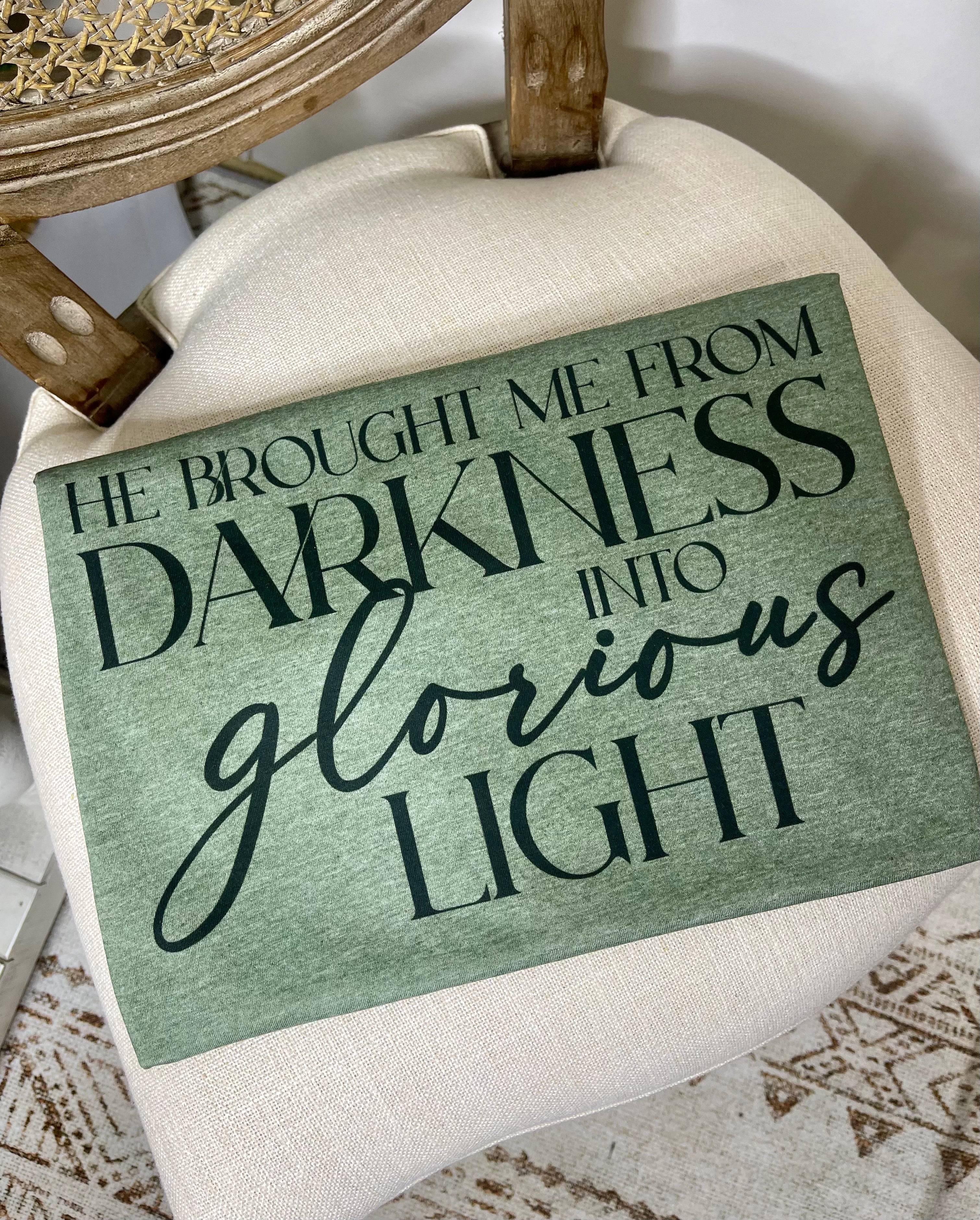 He Brought Me From Darkness (Softstyle Tee)