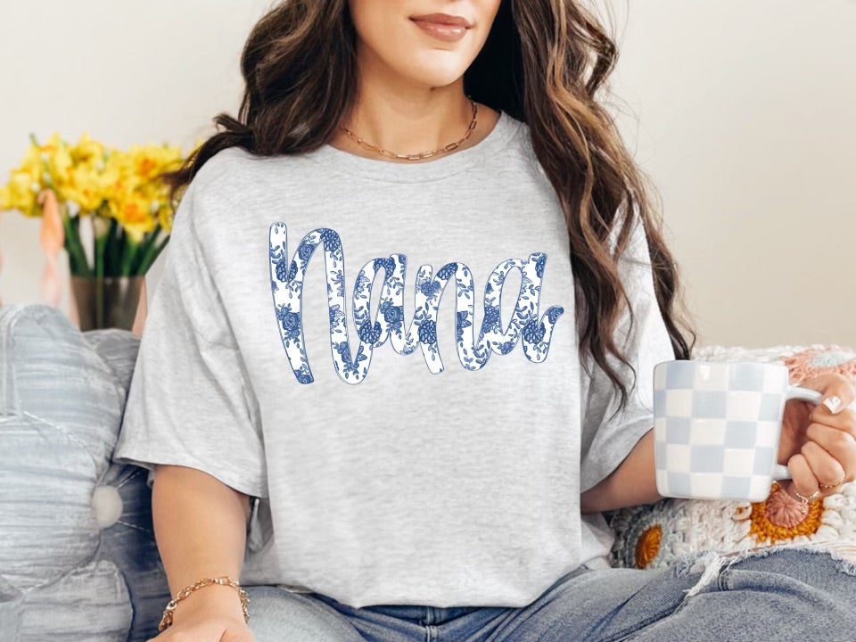 Navy Flora Nana (Tee)