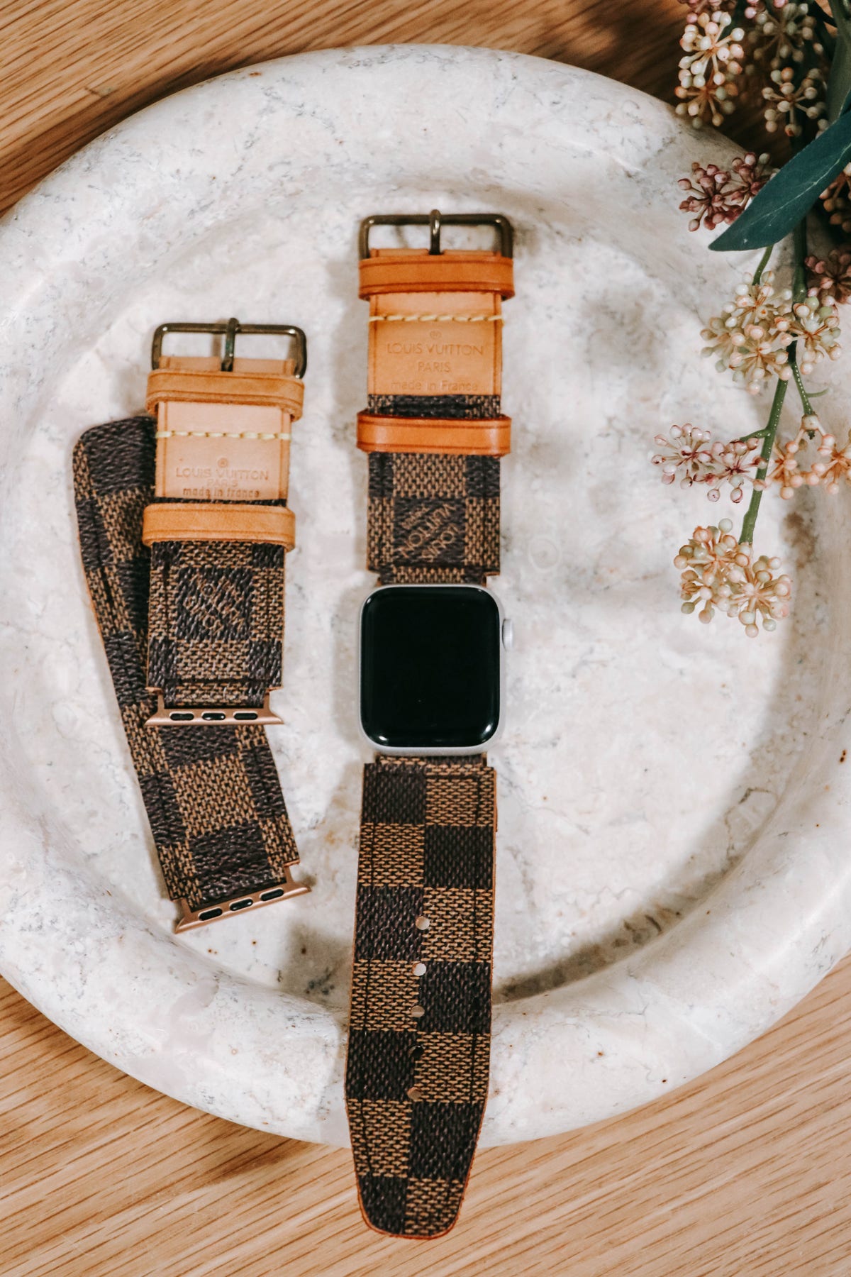 Leather Louis Vuitton Watch Apple Gold Cinturino Apple Watch Lv