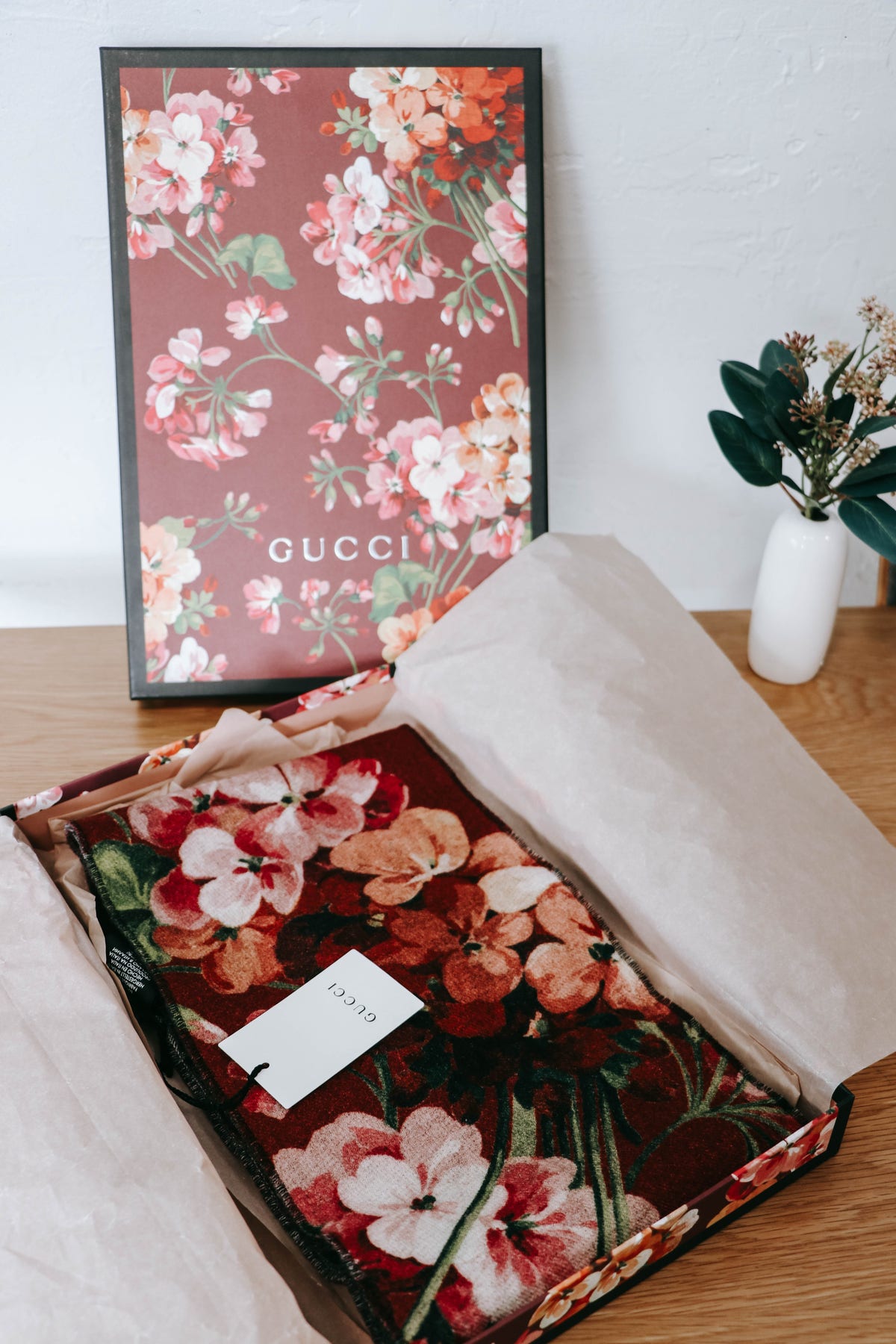 Brand New Gucci Blooms Scarf - Burgundy *Final Sale* | Have 