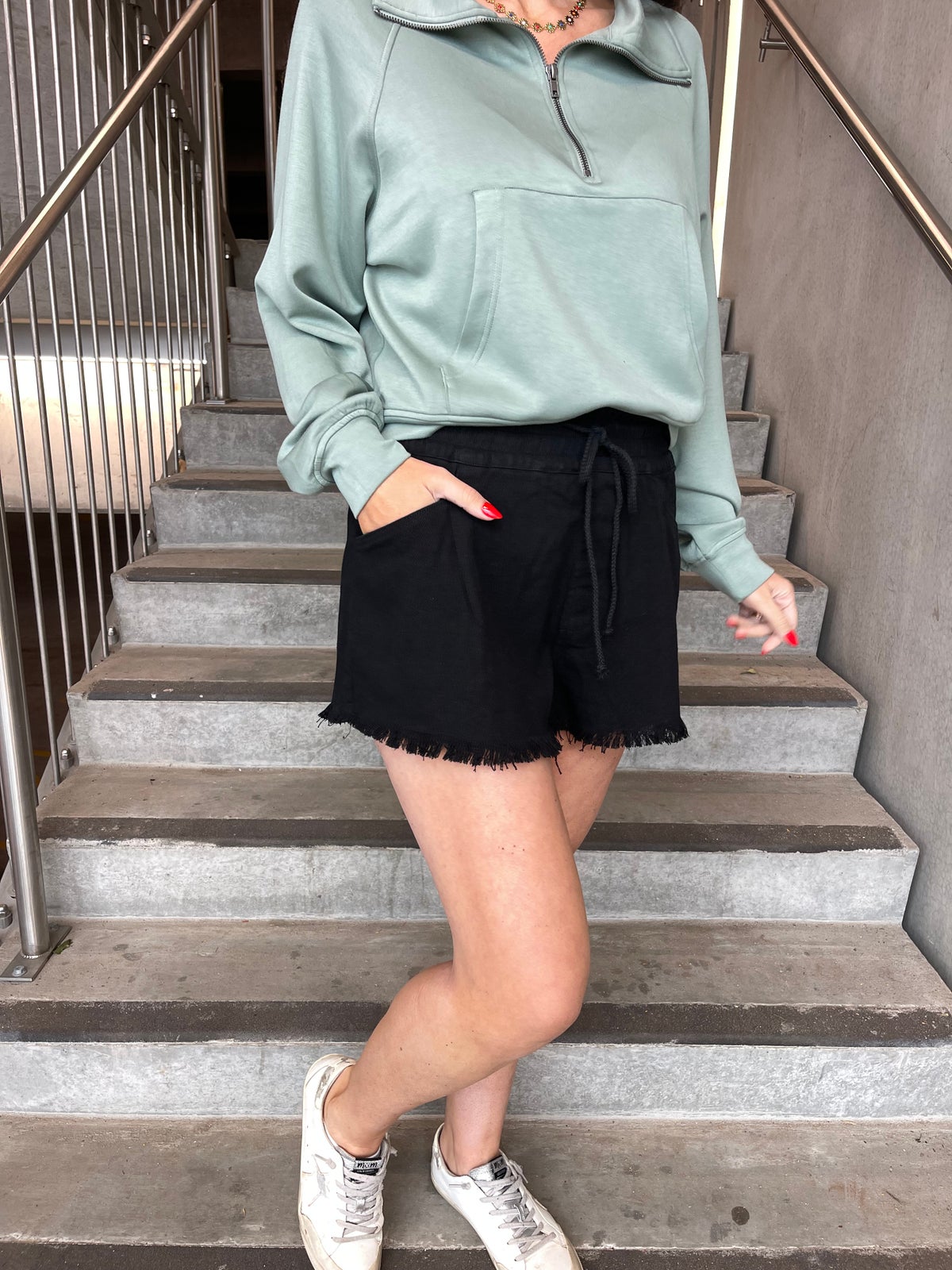 Drawstring Darling Shorts - Black *Final Sale*