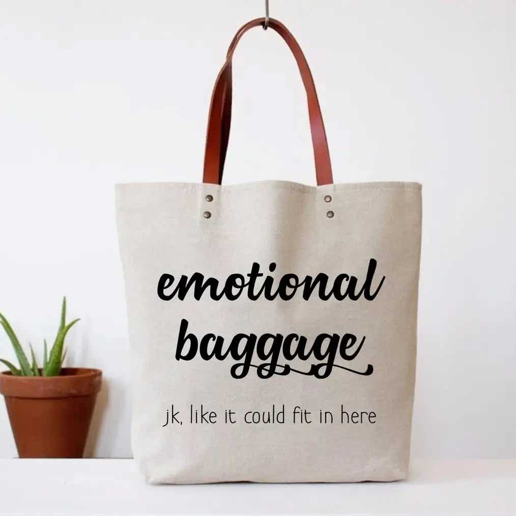 Emotional Baggage Canvas Tote Bag
