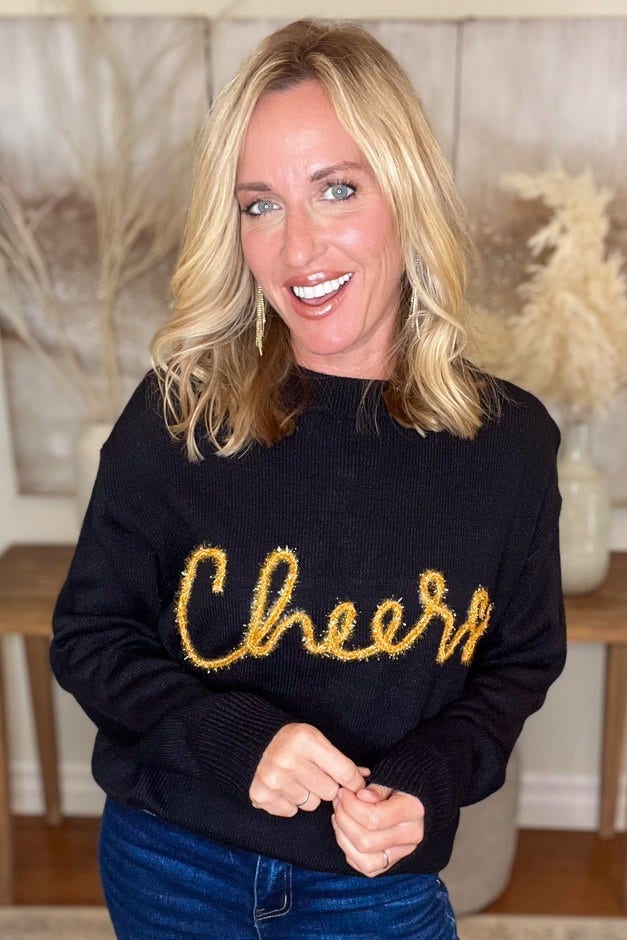 Cheers Metallic Glitter Yarn Sweater