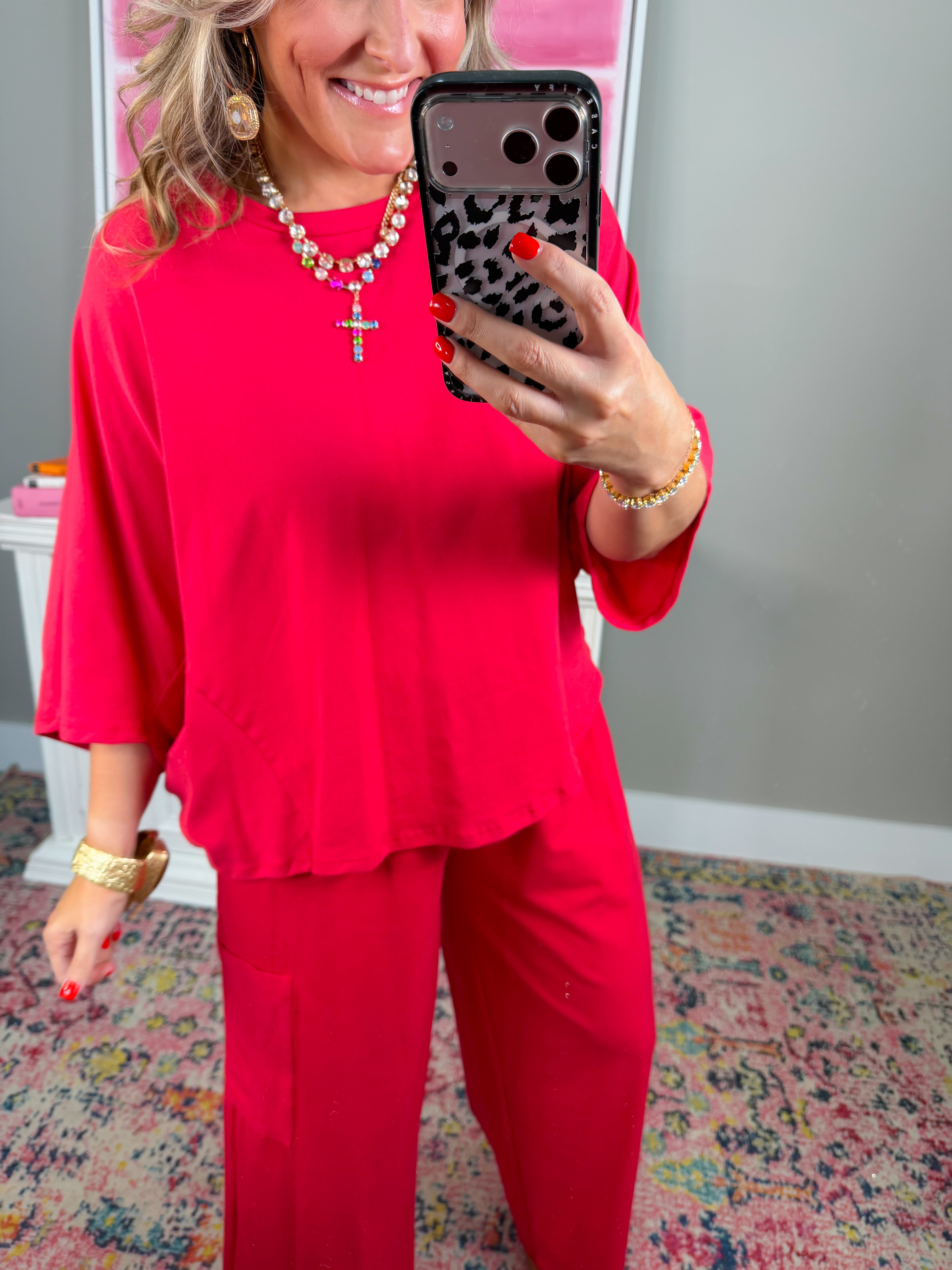 Cover Your Tracks Top Red | Jennaration Boutique