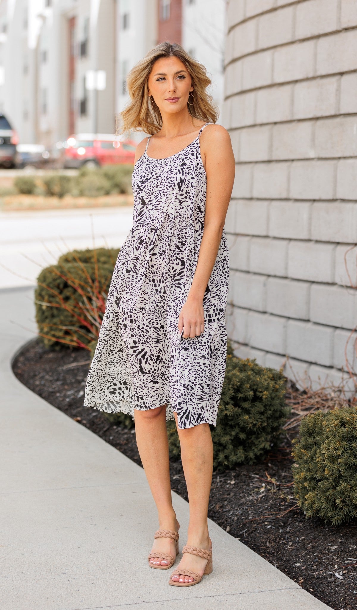 bohemian style pale coral dress