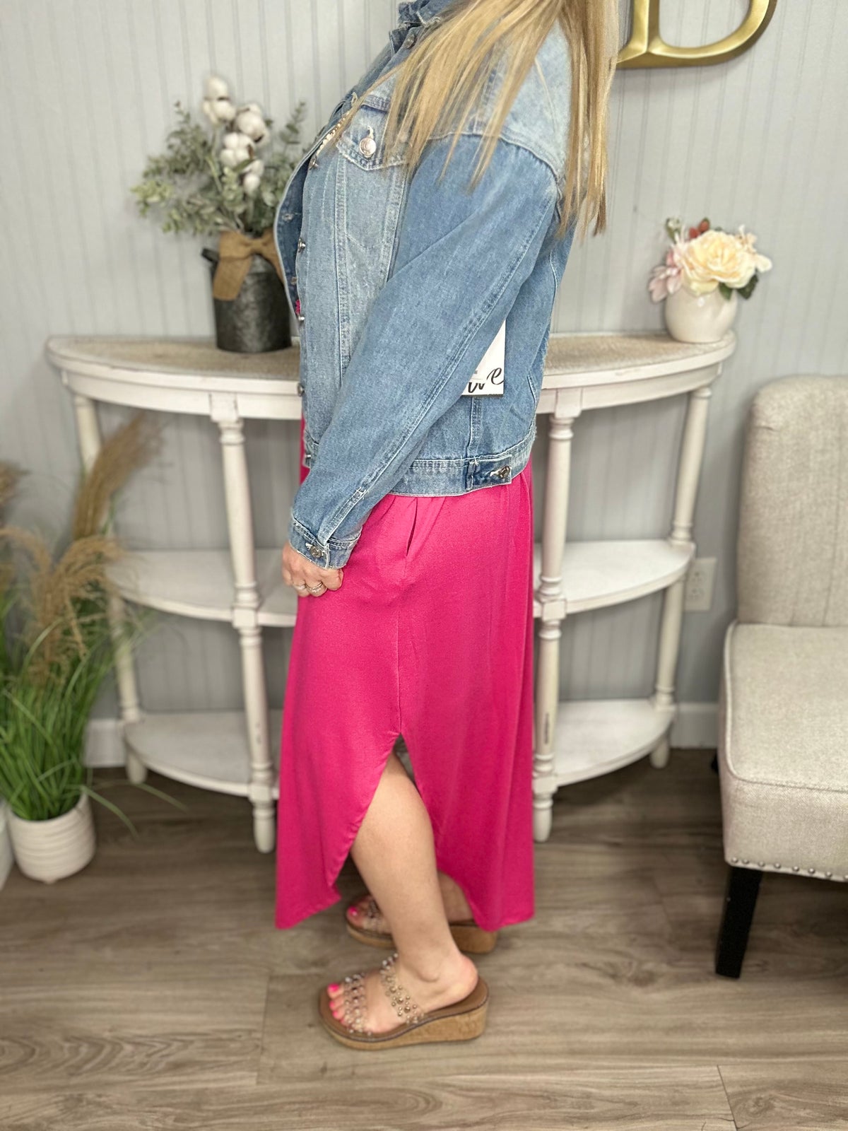 Z Side Slit Maxi Skirt | Kaley Jase Boutique