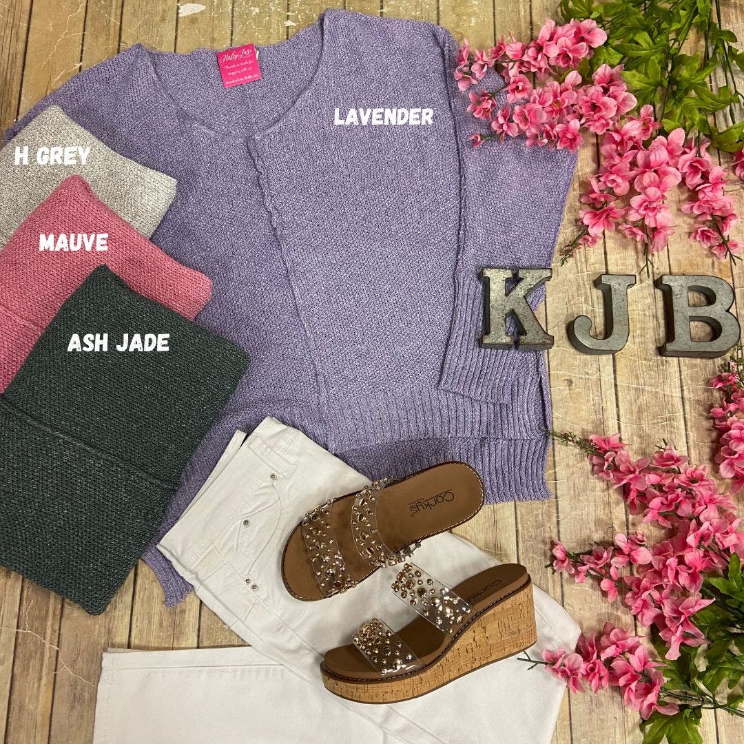 Z Vneck Knit From Seam Hi Low Sweater *Final Sale*