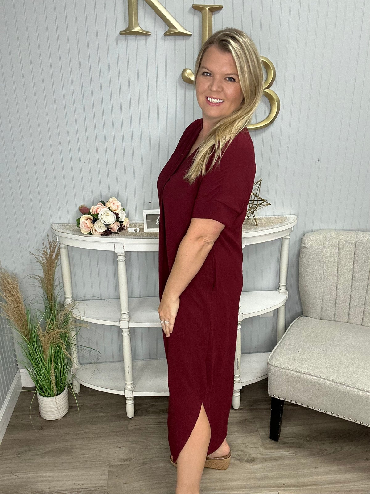 Solid Dressy Midi/Maxi Dress *Final Sale* - Brown/Small Solid Dressy Midi/Maxi Dress *Final Sale* - Brown/Small