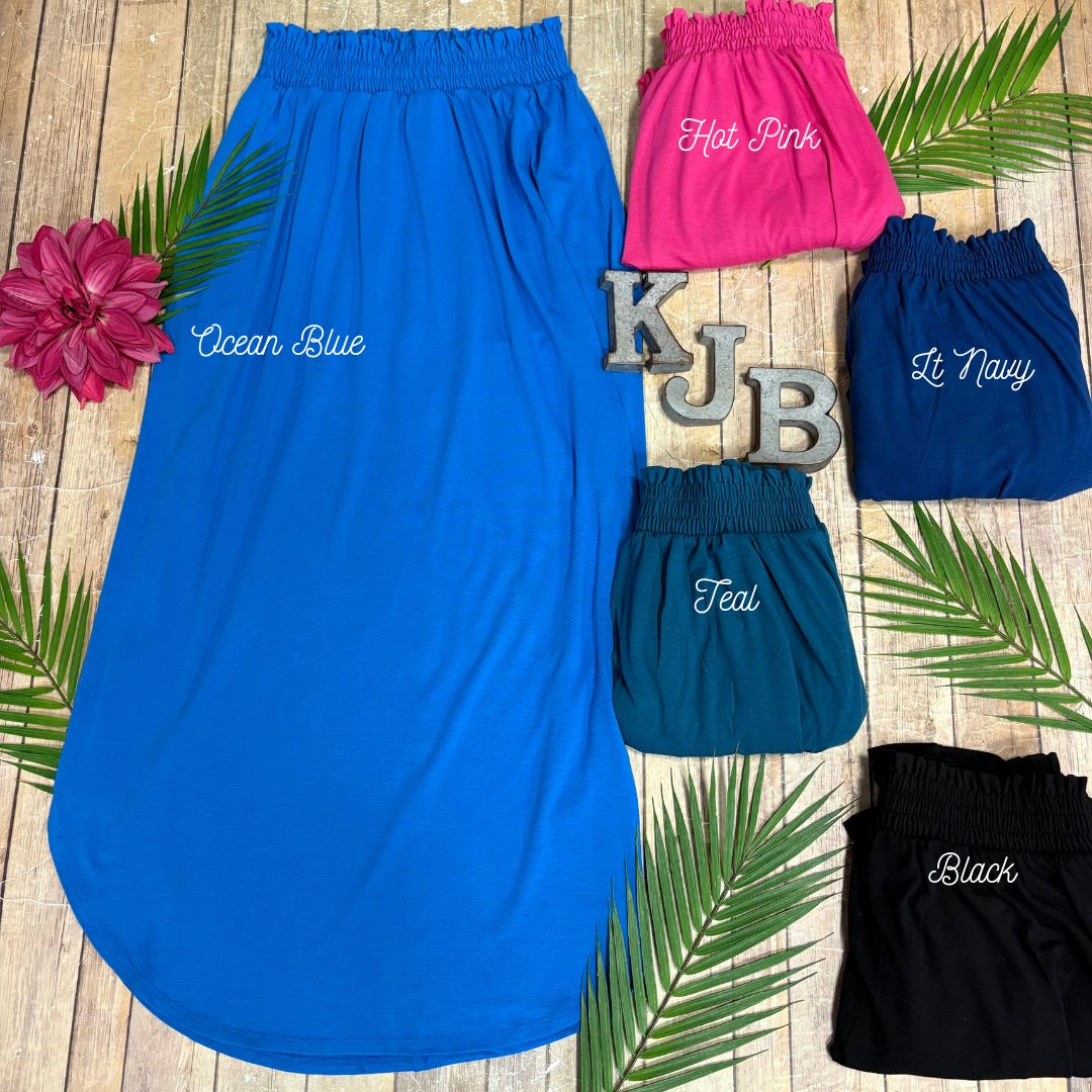 Z Side Slit Maxi Skirt | Kaley Jase Boutique
