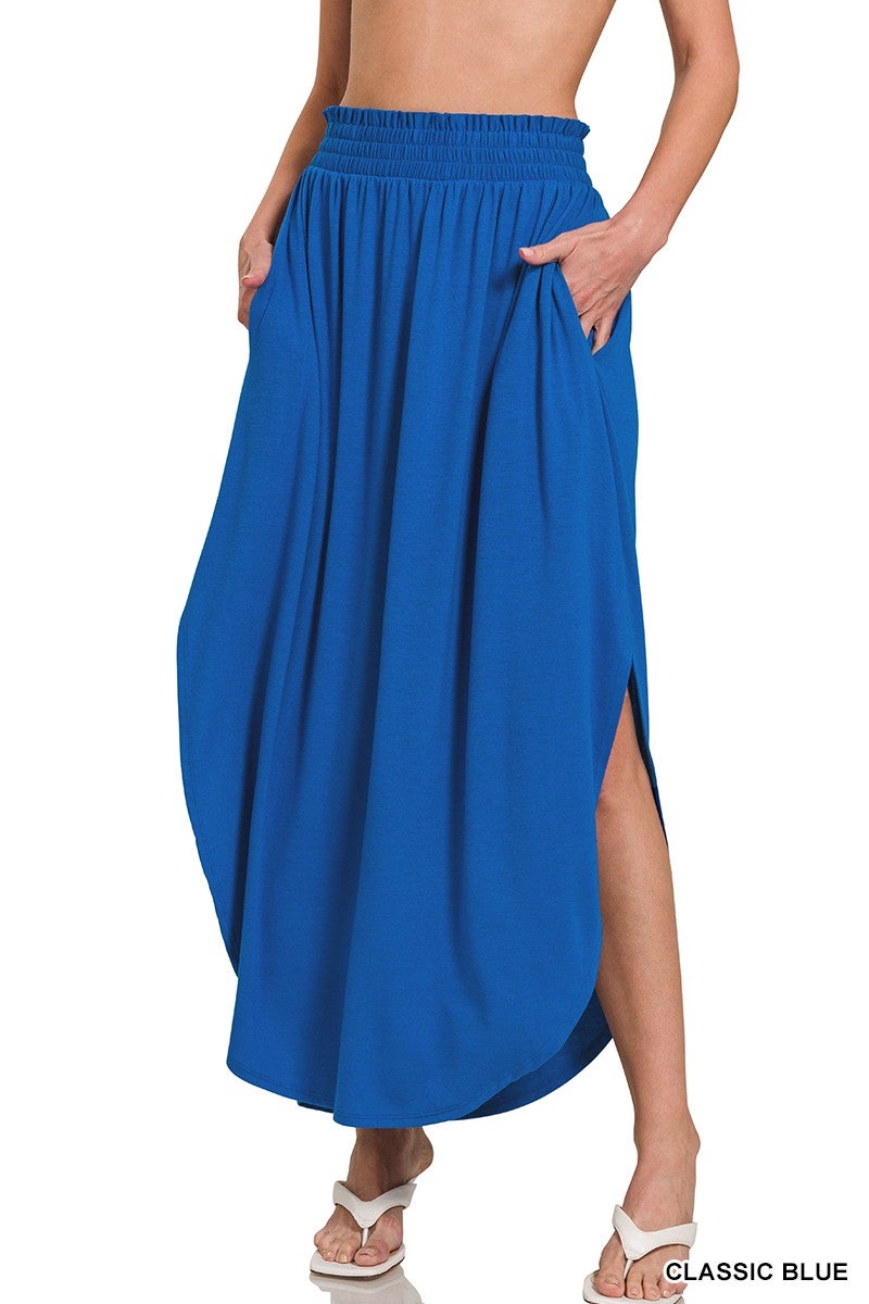 Z Side Slit Maxi Skirt | Kaley Jase Boutique