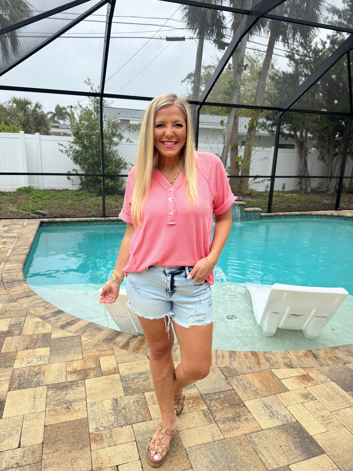 Southern Destination Zenana Denim Shorts | Kali Rose Boutique