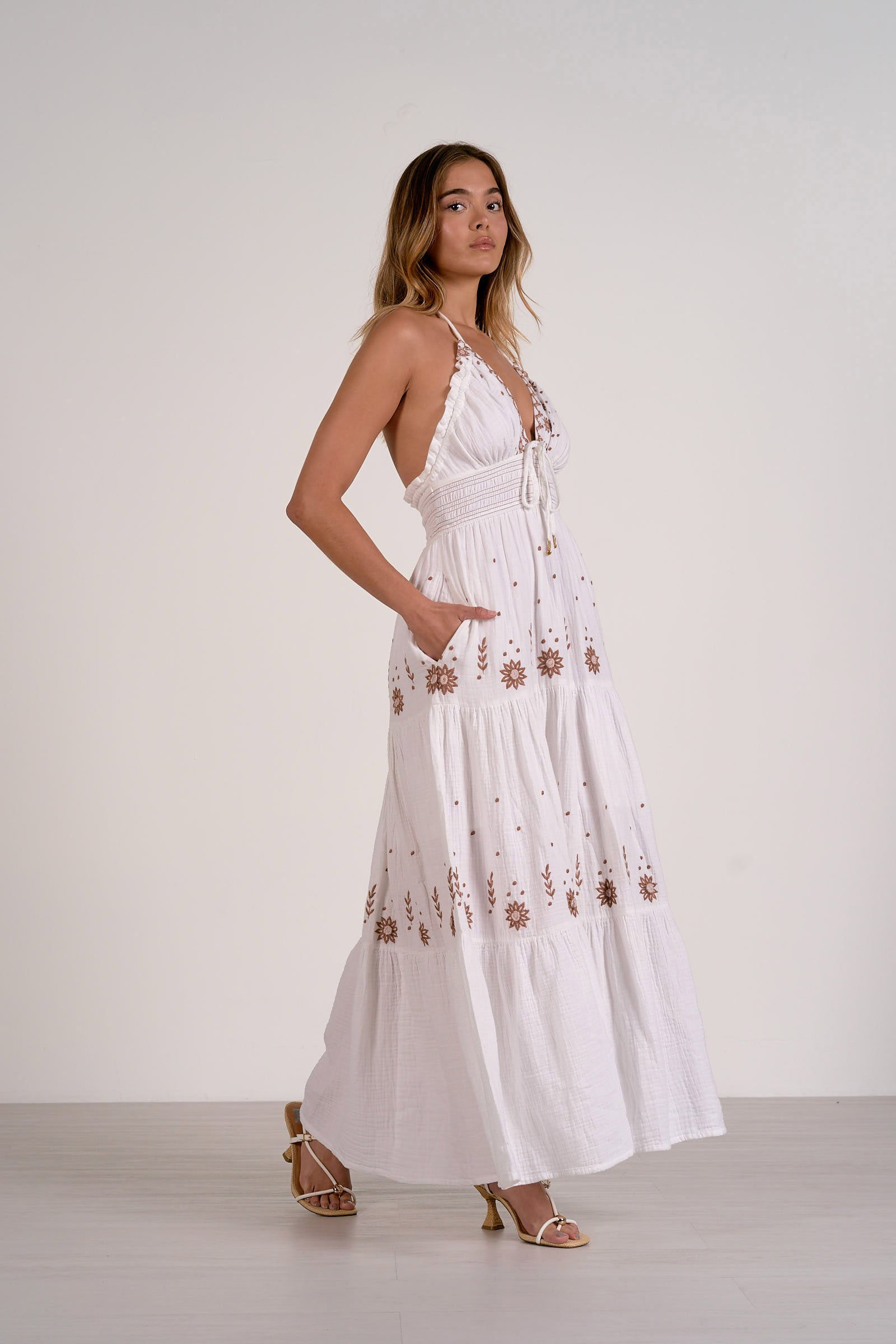 sachin and babi light blue dress Embroidered Skirt