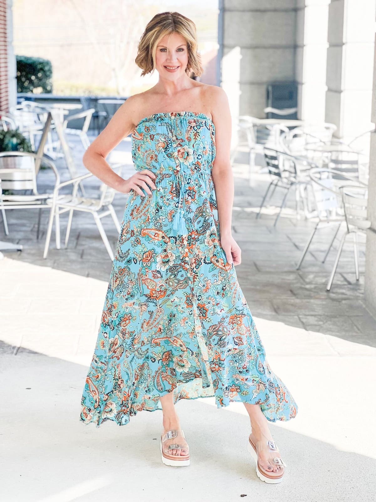 Floral Fantasy Dress by Elan | LoveWell Boutique