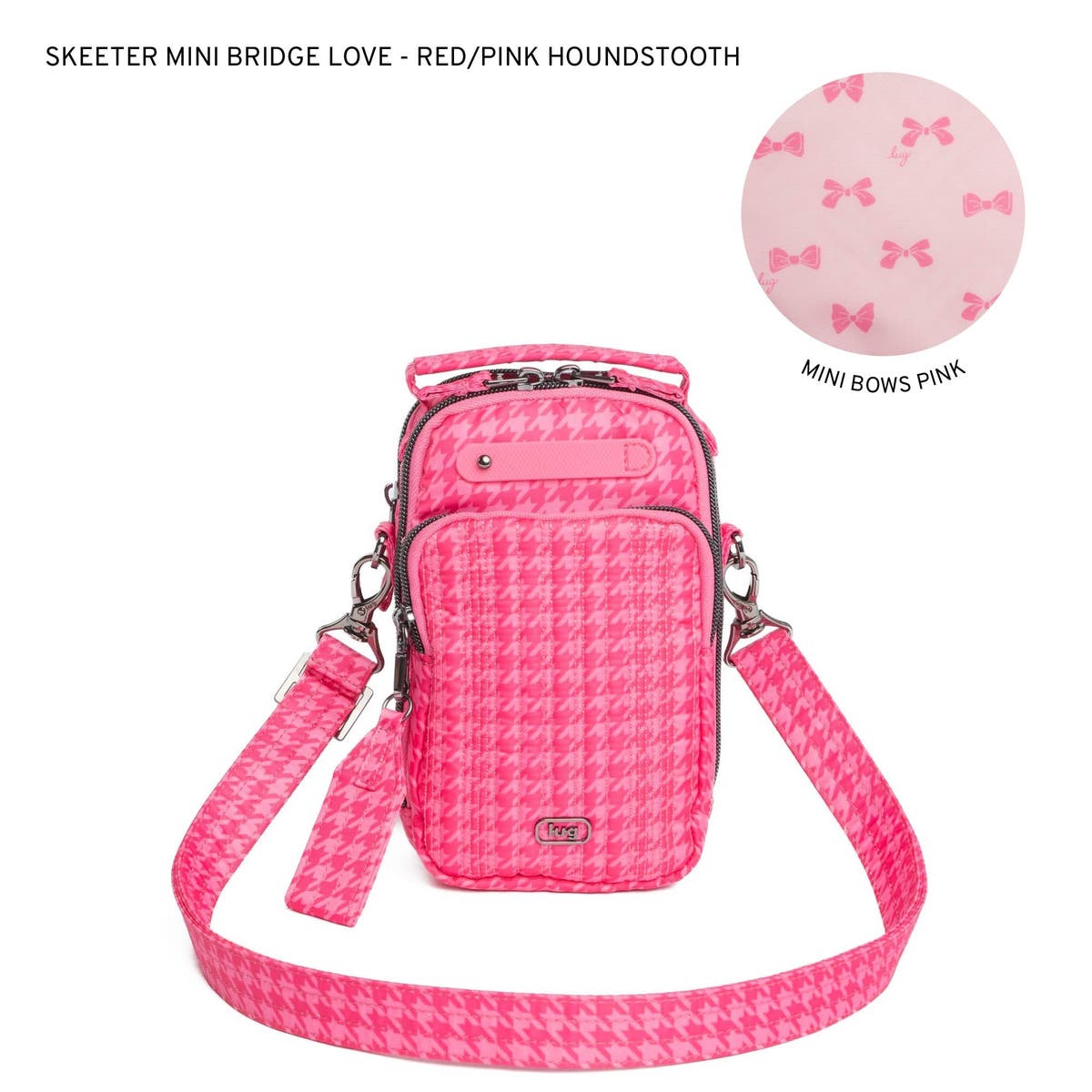 Lug Skeeter Mini SE Convertible Crossbody in the Pink Plaid pattern. NWOT Lug Pink Plaid Skeeter Mini SE Crossbody/Belt | Mercari main image 3
