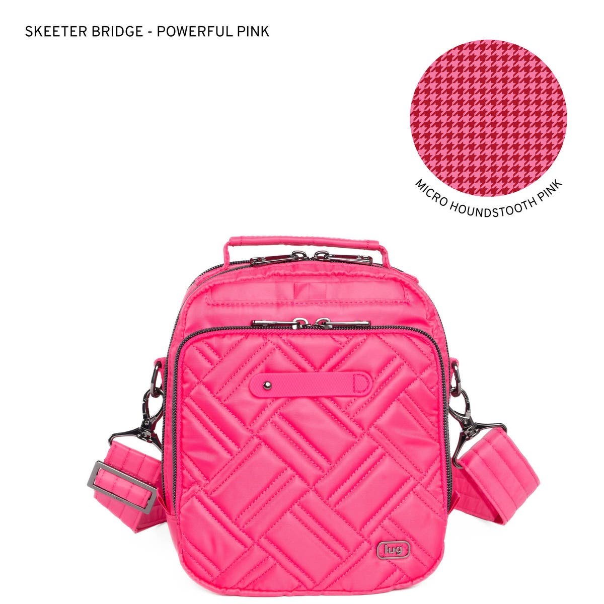 Lug Skeeter Mini SE Convertible Crossbody in the Pink Plaid pattern. NWOT Lug Pink Plaid Skeeter Mini SE Crossbody/Belt | Mercari main image 2