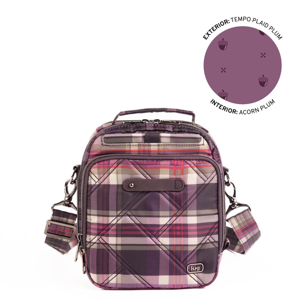 Lug Skeeter Mini SE Convertible Crossbody in the Pink Plaid pattern. NWOT Lug Pink Plaid Skeeter Mini SE Crossbody/Belt | Mercari main image 2