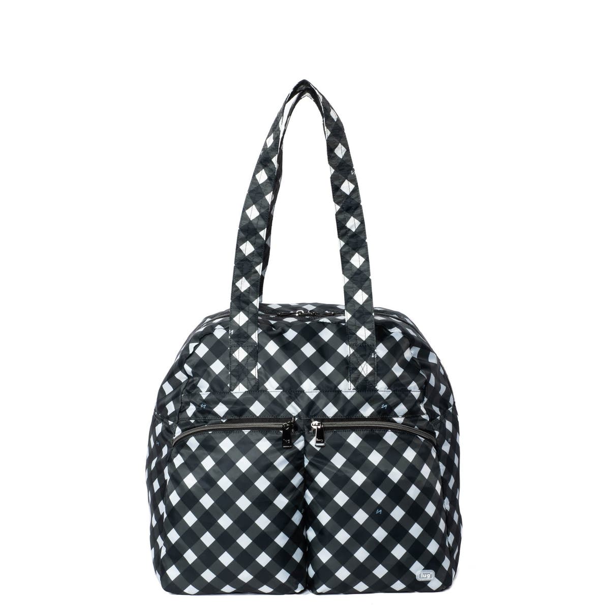 Lug Boxer 2 Convertible Overnight Bag-Plaid Grey-NWOT Lug Matte Luxe Overnight Bag - Boxer - QVC.com main image 2