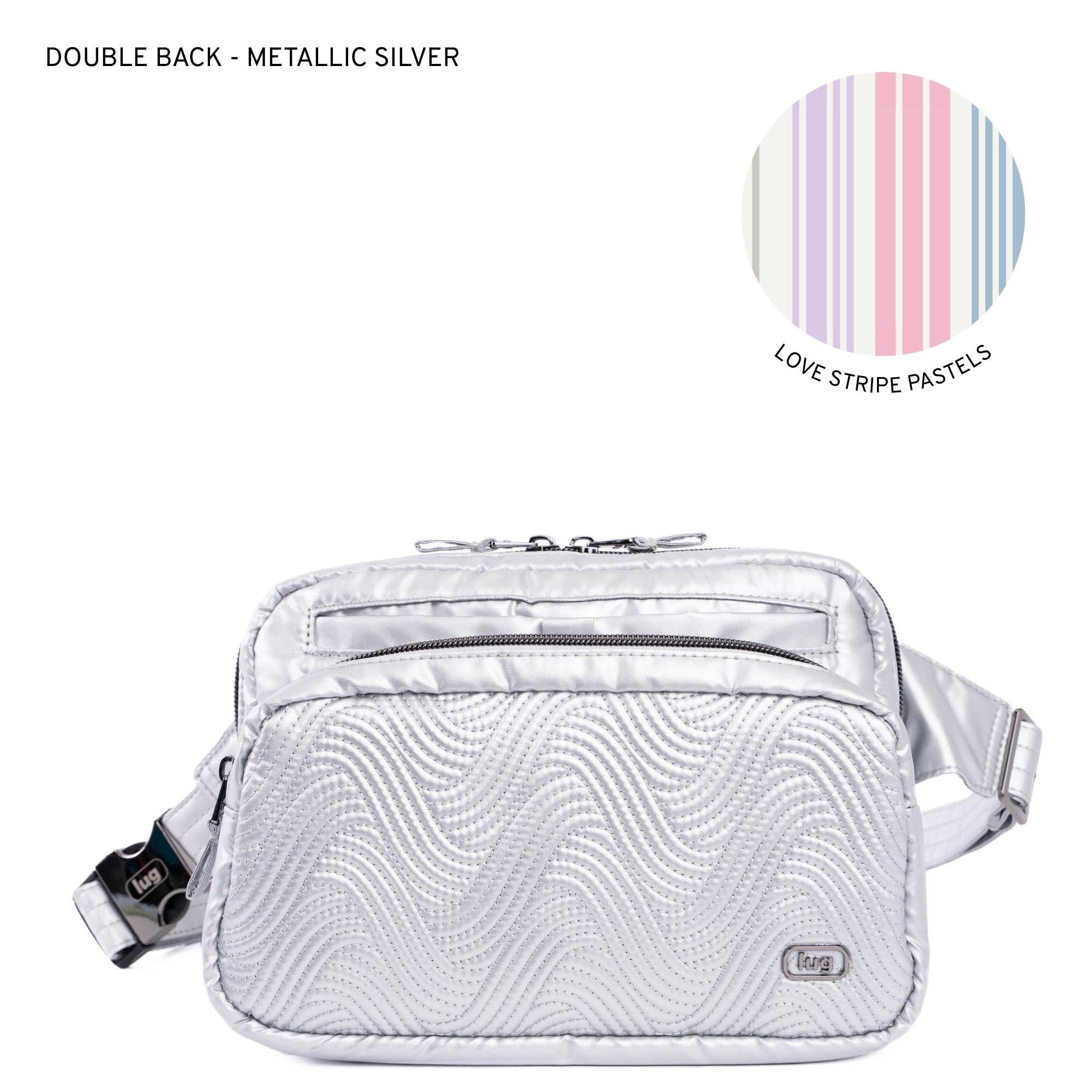 At My Fingertip ホーボーバッグ Belted Carryall Grande Carrie Crossbody Belt Bag | White Pebble Grain Leather