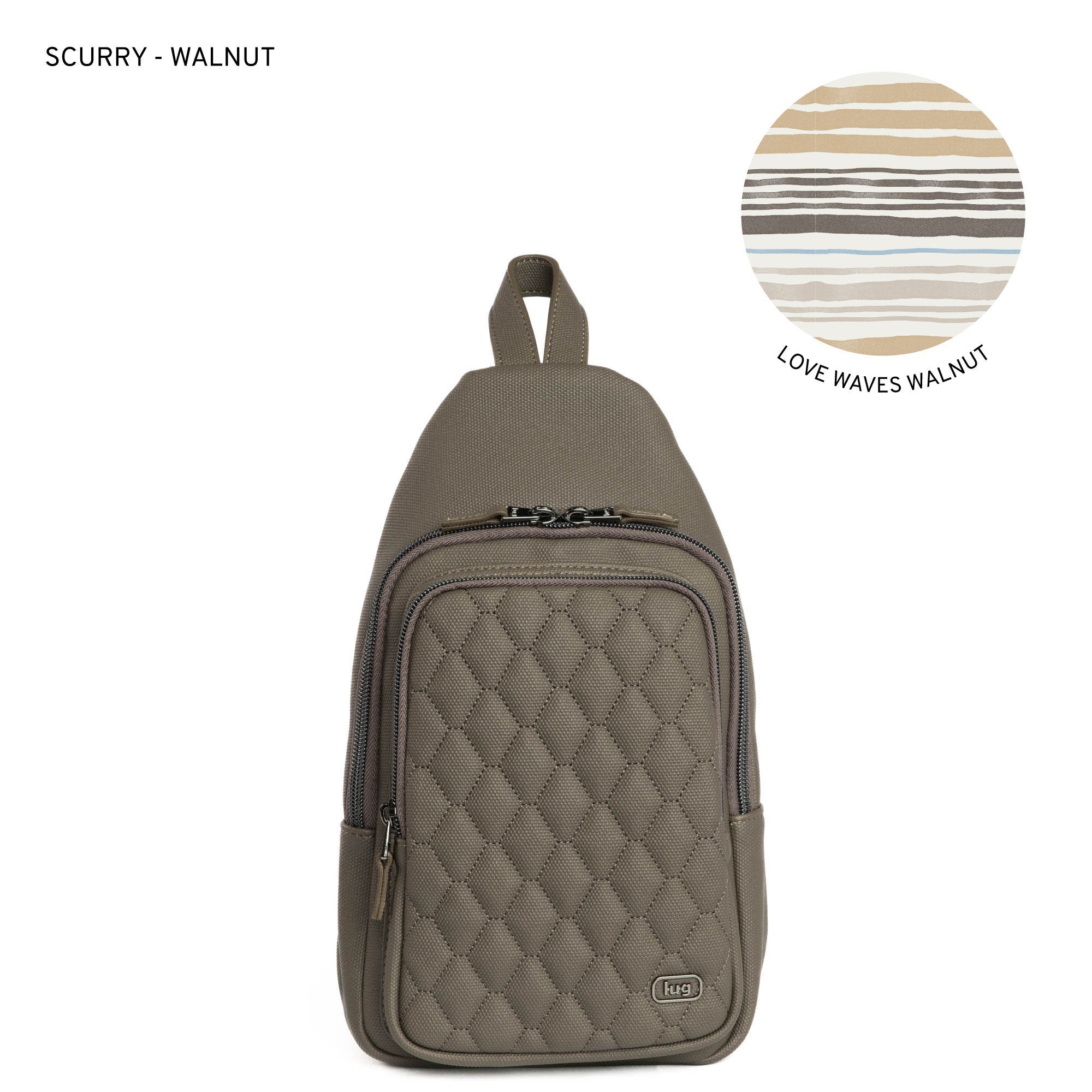 EUC- LUG- SCURRY - Matte Luxe - ORCHID Lug Matte Luxe Sling Bag - Scurry on QVC - YouTube main image 3