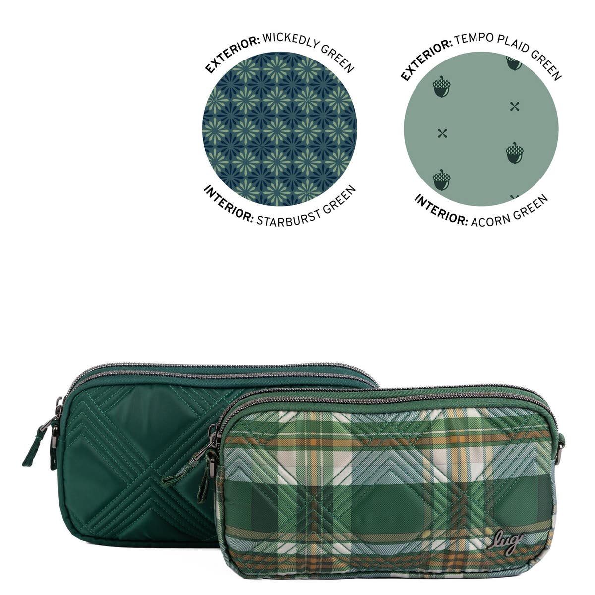 Set Of 2 Quilted Crossbody Sling Bags - Green and Blue Duo Quilted Crossbody Bag - Mint Green - CHARLES & KEITH US main image 3