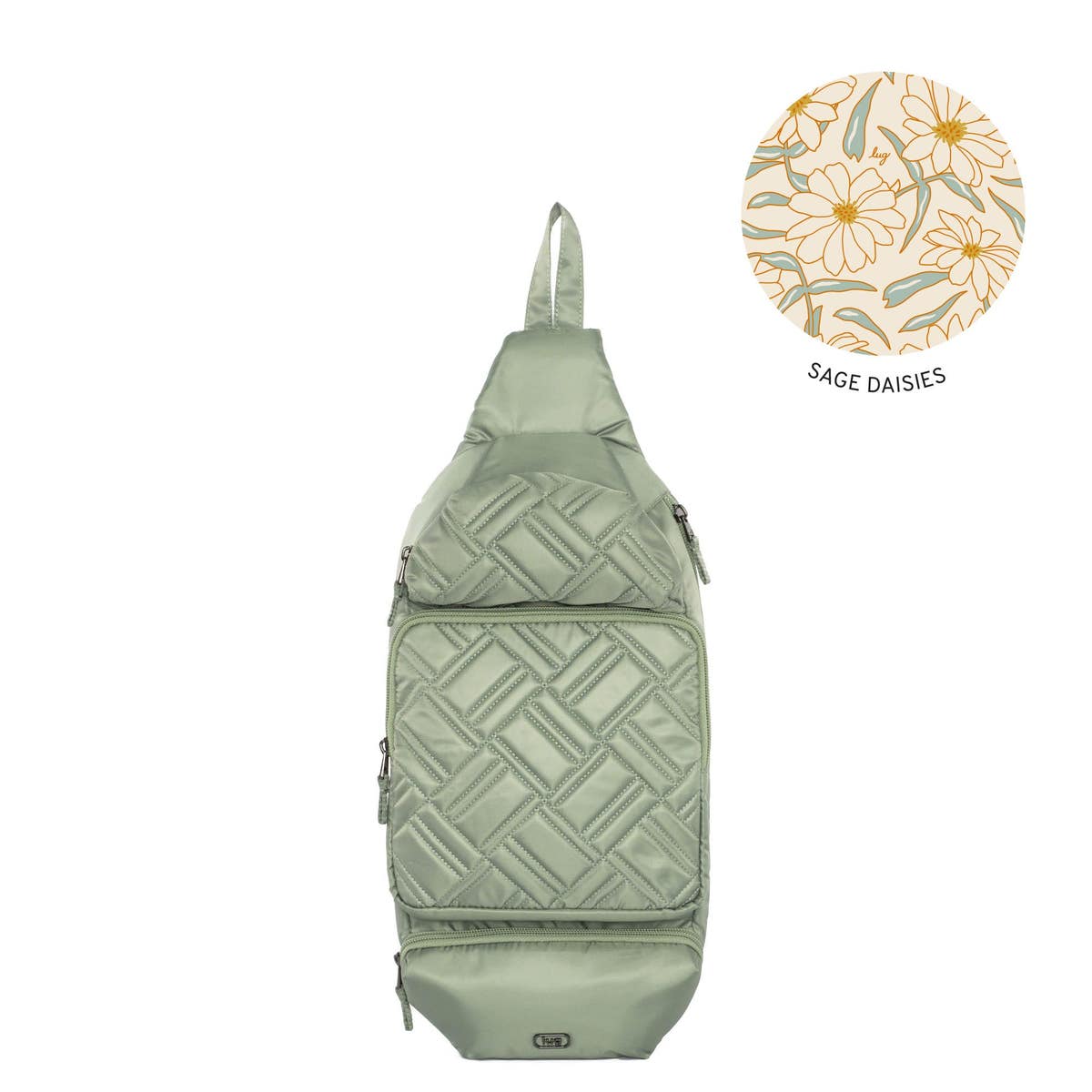 Lug Hovercraft Sling Bag Watercolor Butterflies display picture 2