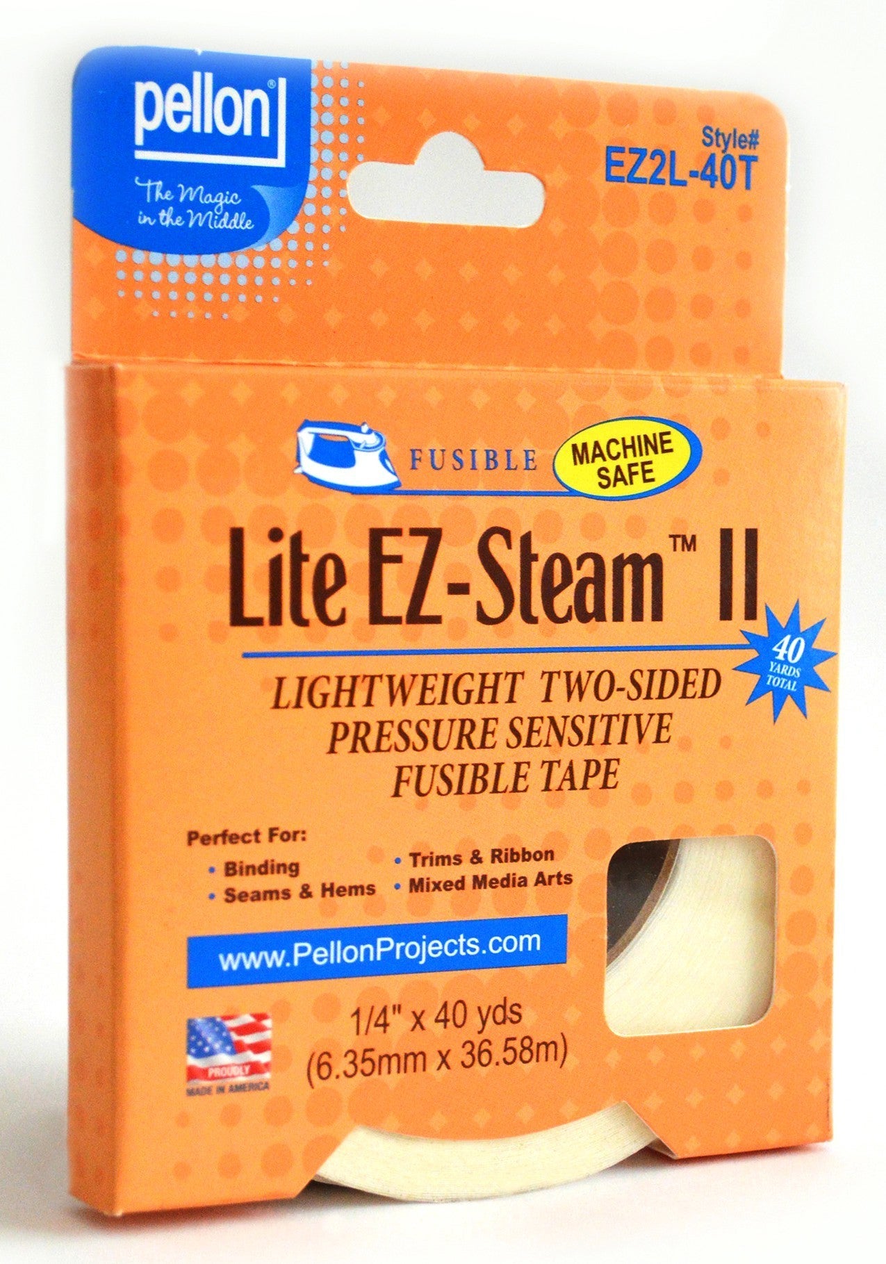 Pellon EZ Steam II Lite 1/4in x 40yds EZ2L-40T | Tiny Apple