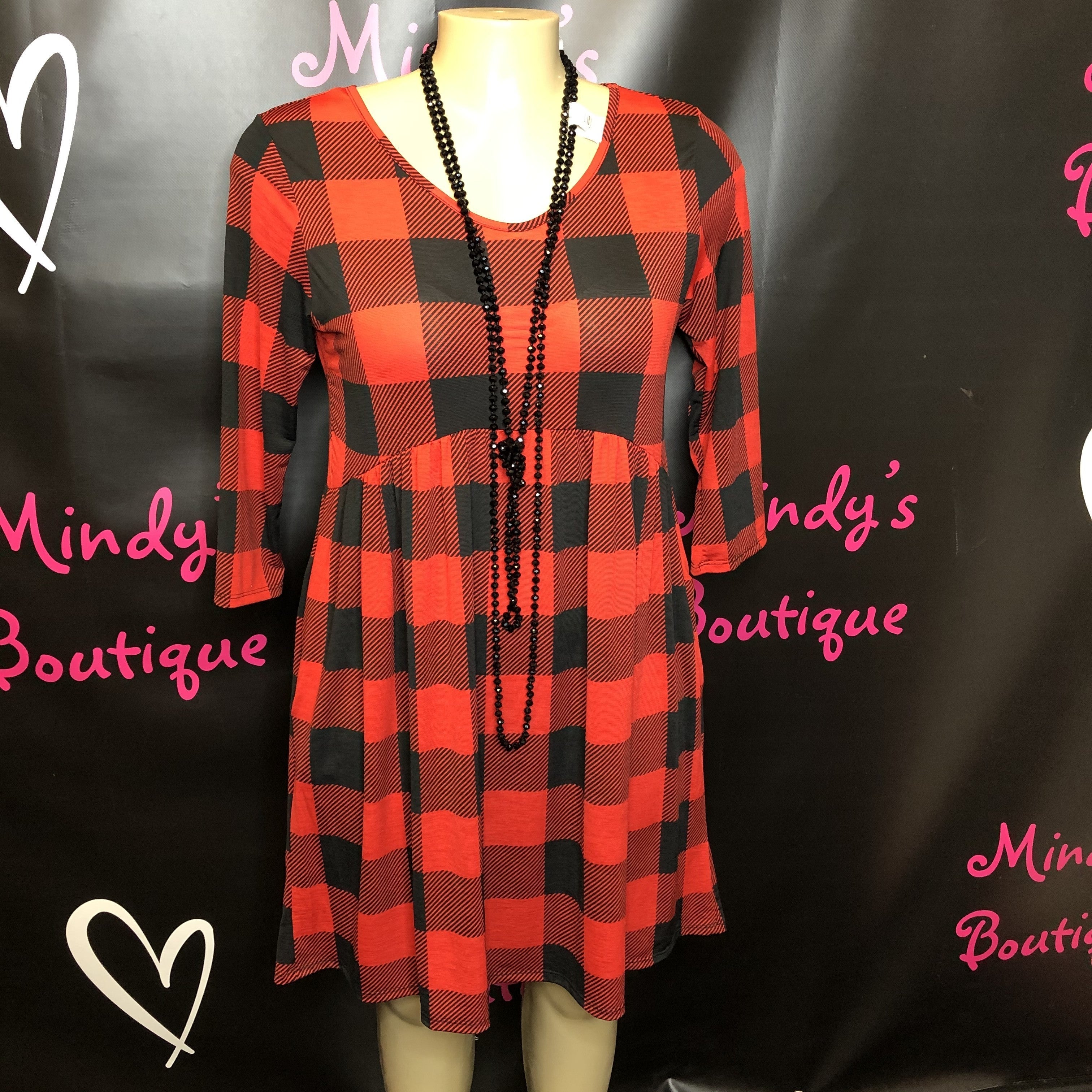 buffalo check baby dress