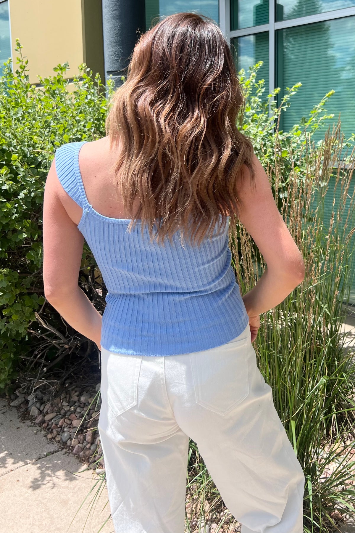 Sheena Ribbed Lace Up Ribbon Camisole | Much Ado Boutique