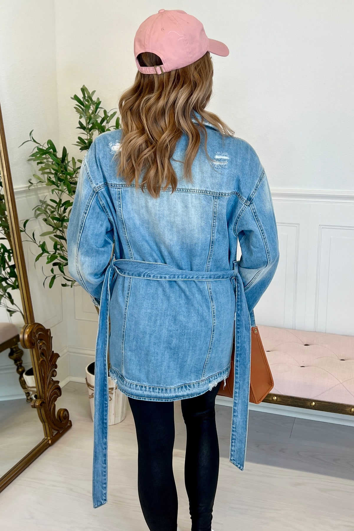 Herlipto Belted Denim Long Jacket Sサイズ Herlipto Belted Denim Long Jacket Sサイズ
