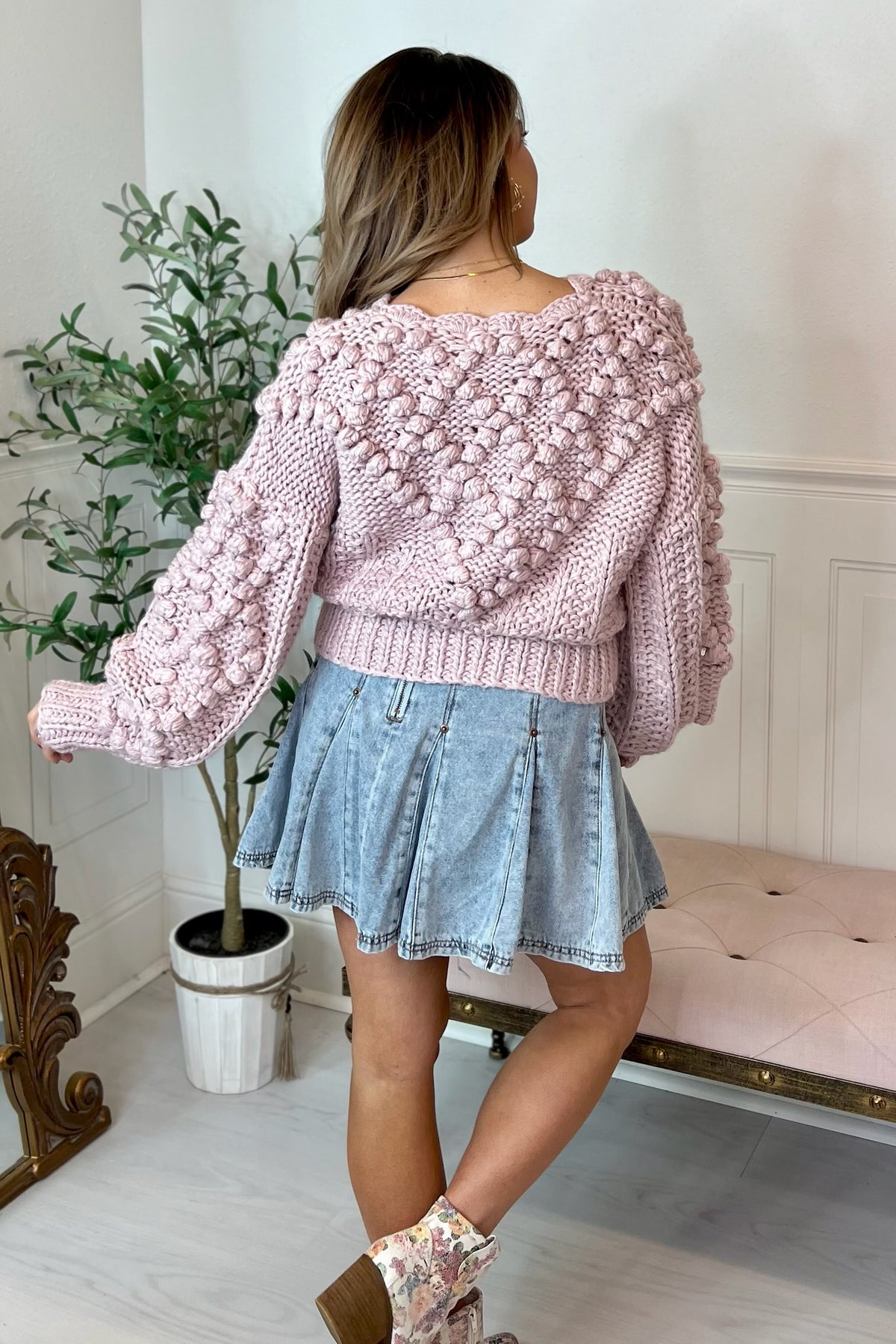 スカート sheller box pleated denim skirt box pleated denim skirt. – shéller / シェリエ