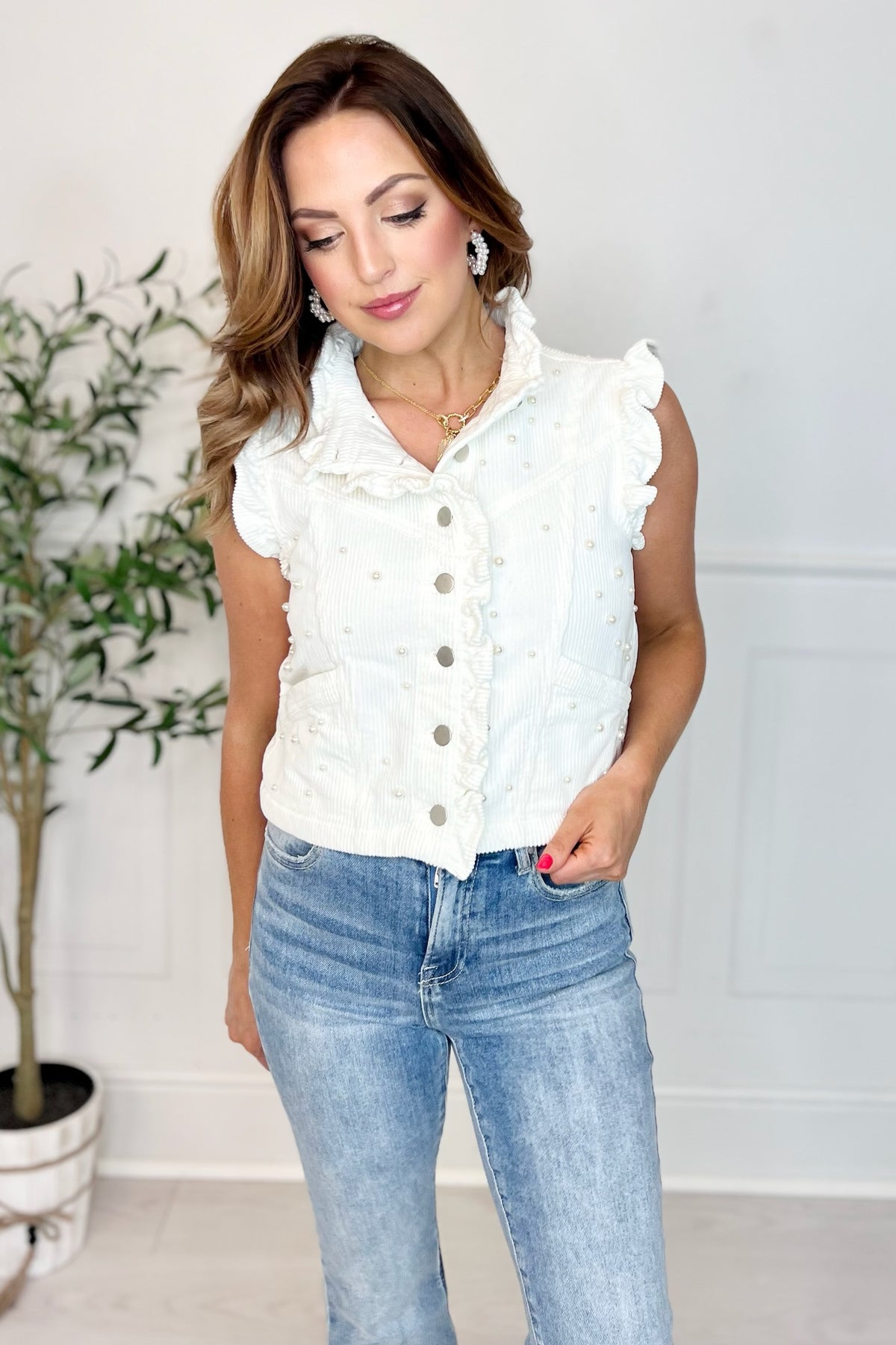 enof イナフpear skin vest Ecru enof イナフpear skin vest Ecru enof イナフpear skin vest Ecru