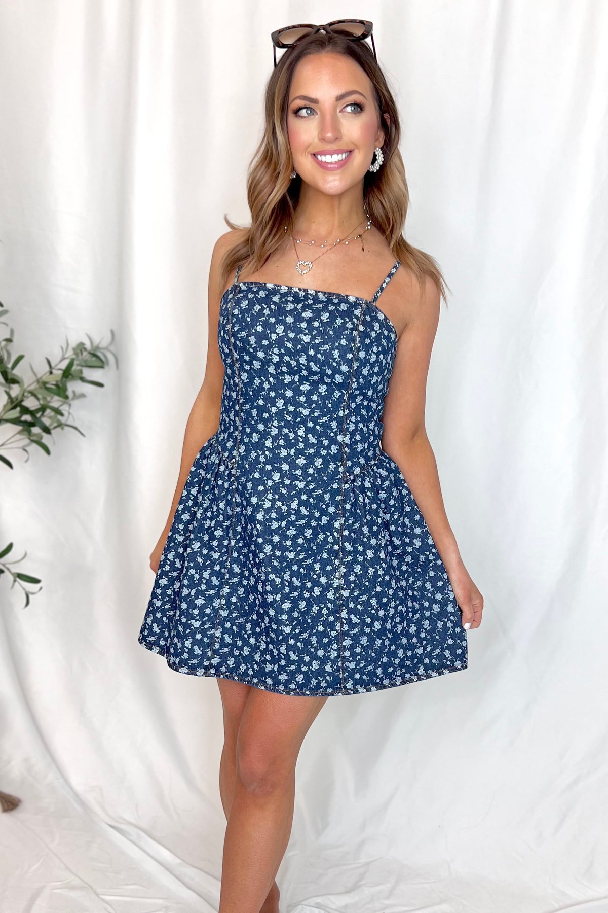 denim dress drop waist Women's Denim Drop-Waist Corset Midi Dress by Gap Dark Wash Tall Size XL