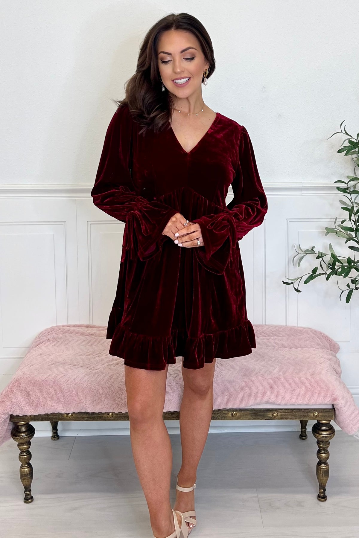 Taylor Velvet V-Neck Dress | Much Ado Boutique | Women's Clothing Boutique  in Colorado