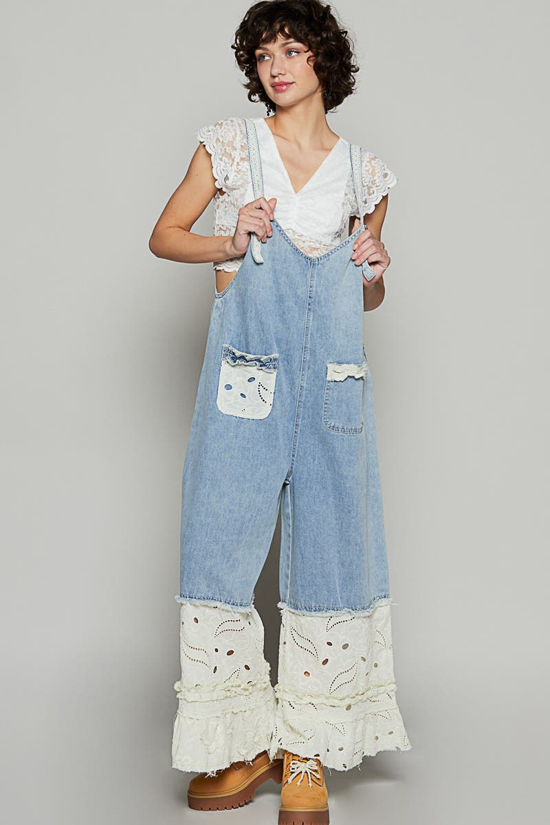 POST OVERALLS ビーチクロス ボールチェーン ダブルライダース M POST OVERALLS ビーチクロス ボールチェーン ダブルライダース M