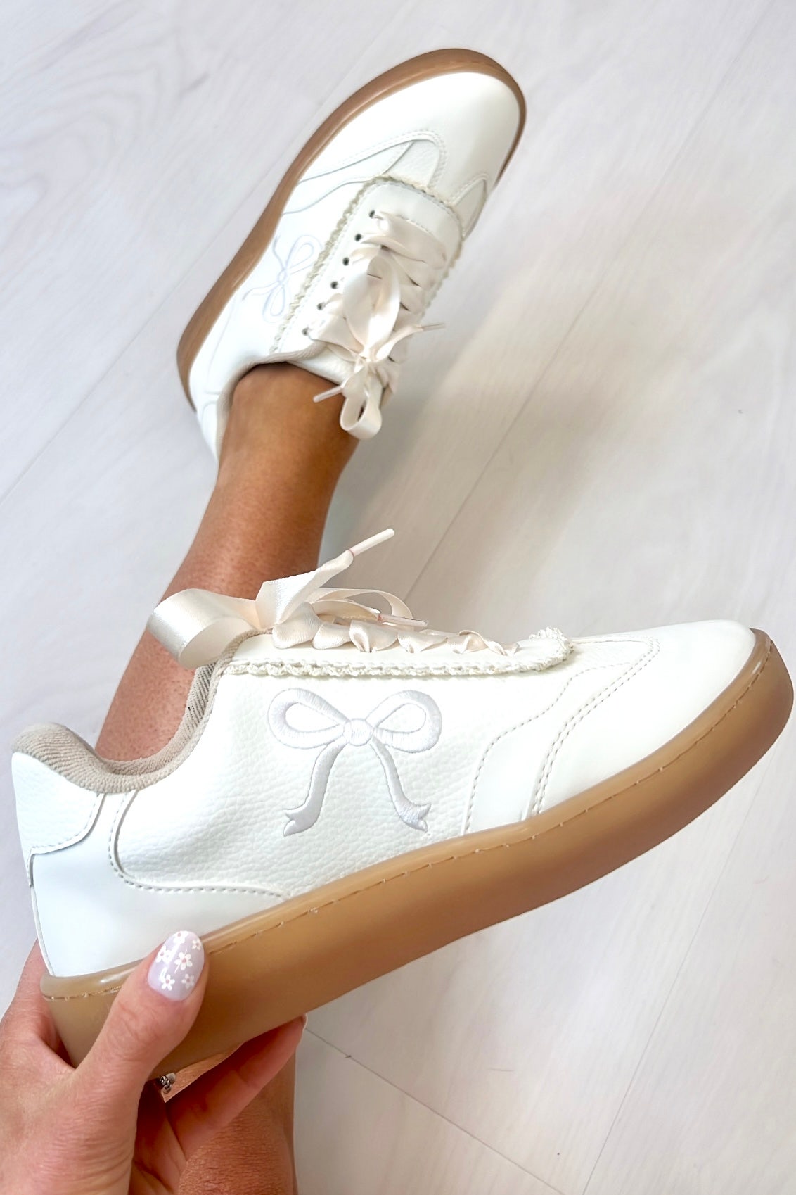 Jessie Bow Accent Sneakers Much Ado Boutique Women's Clothing