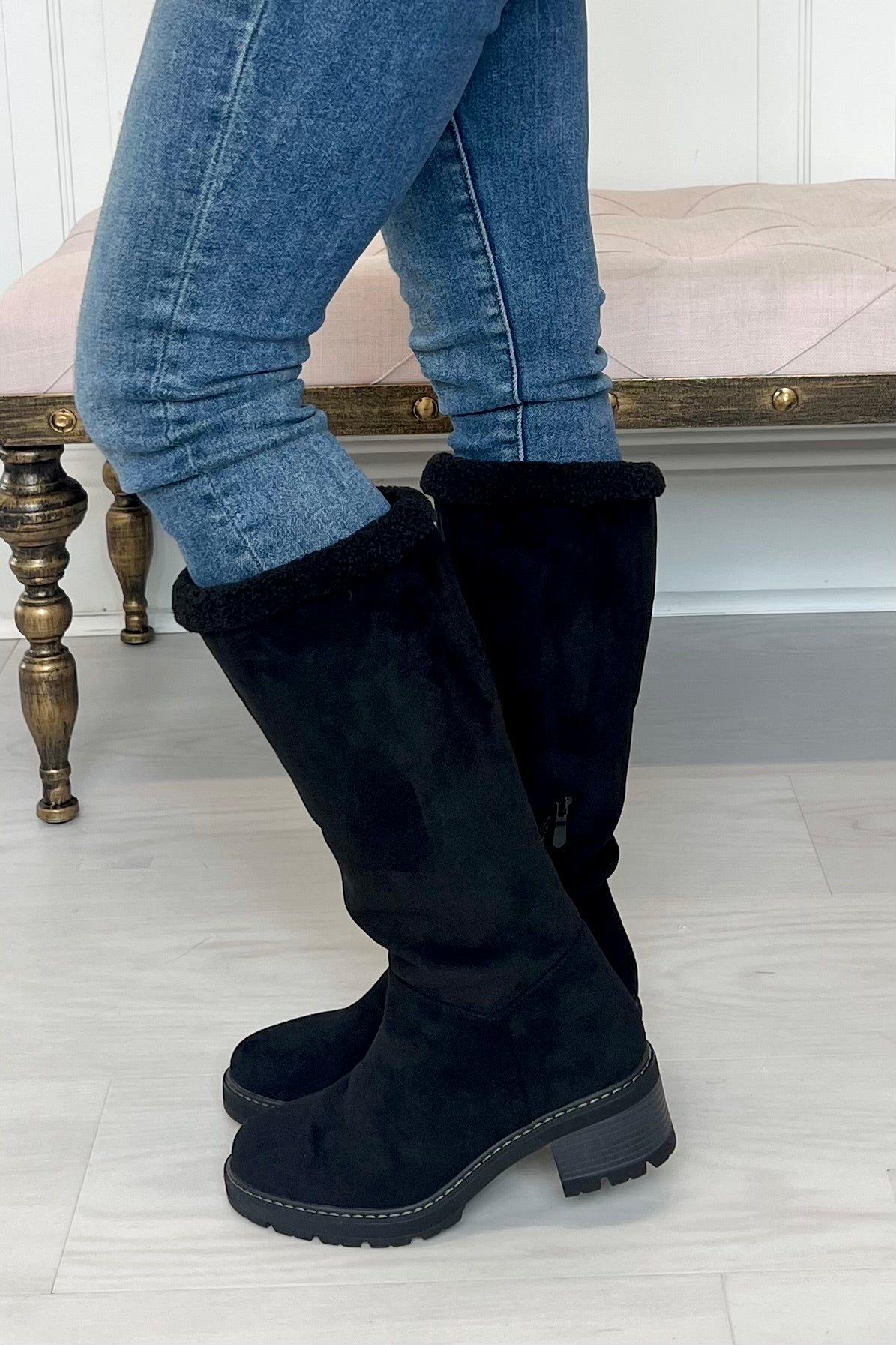 Julietta Sherpa Side Zip Boot | Much Ado Boutique | Women's