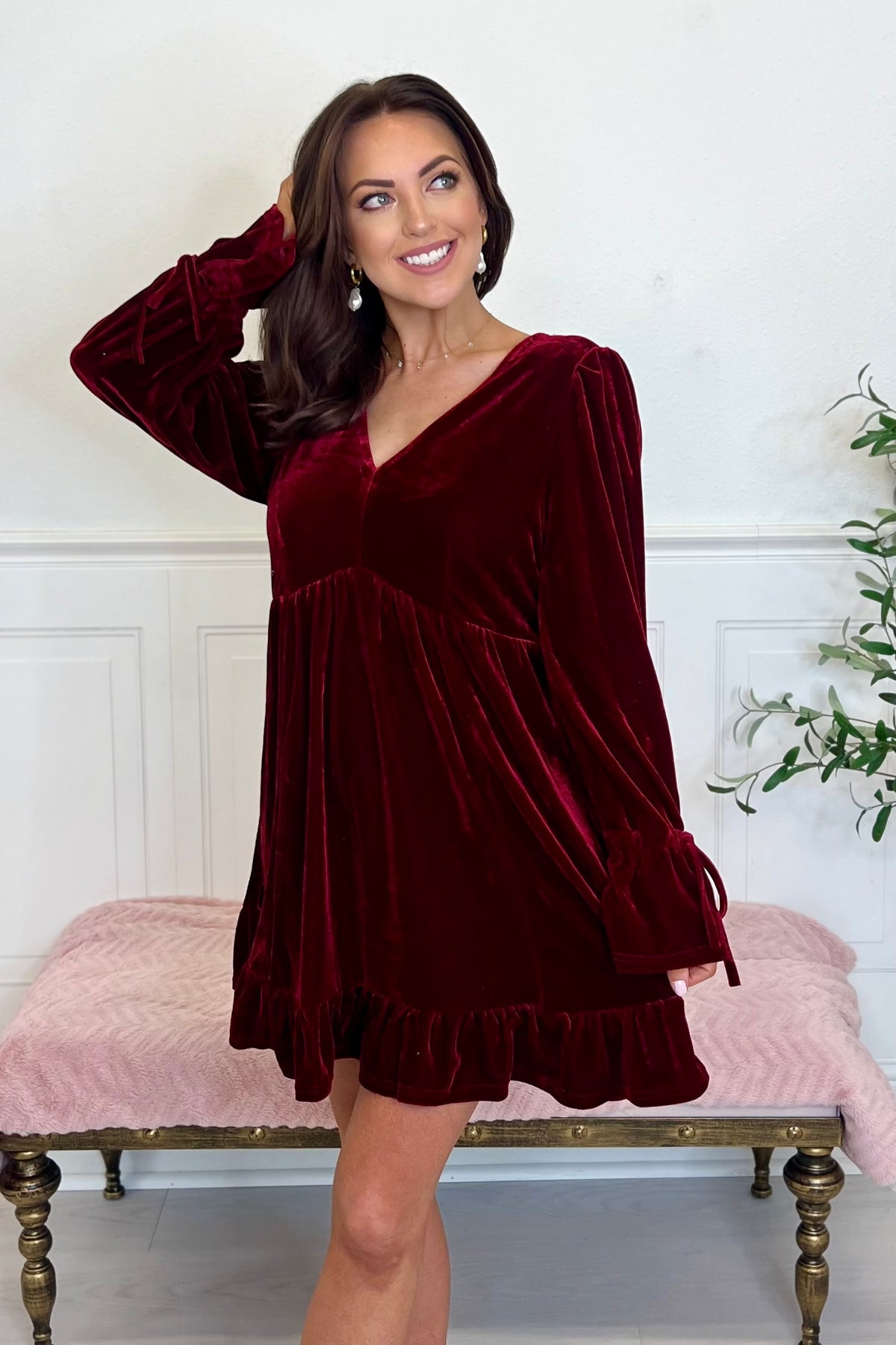 Taylor Velvet V-Neck Dress | Much Ado Boutique | Women's Clothing Boutique in Colorado Taylor Velvet V-Neck Dress | Much Ado Boutique | Women's Clothing Boutique in Colorado
