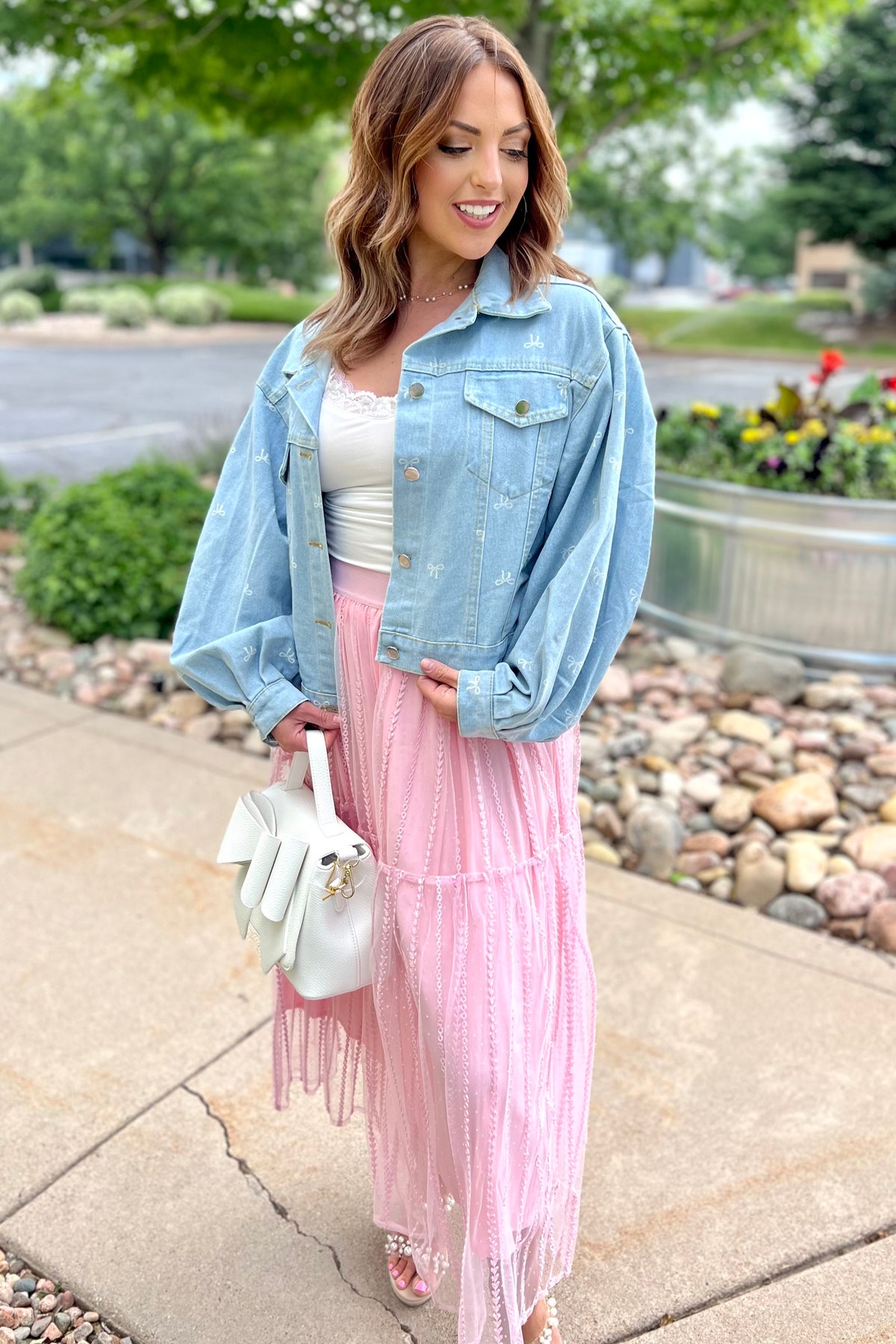 long black maxi dress with denim jacket Black Maxi Dress with Denim Jacket
