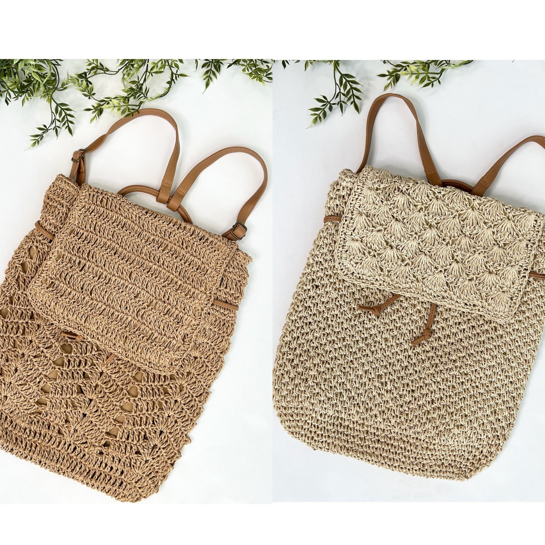 Marina Woven Crochet Backpack *Final 