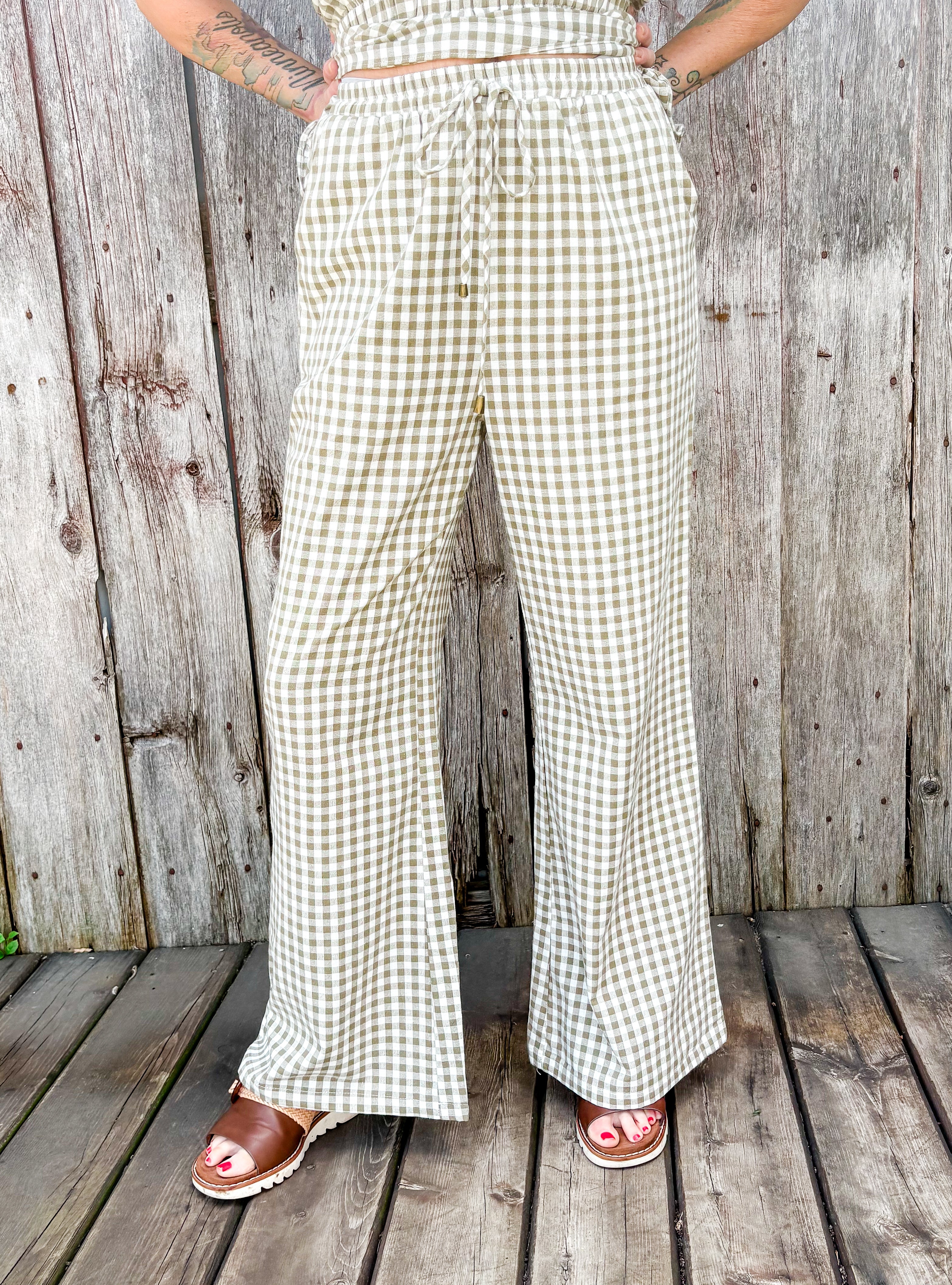 Beige Linen Fringe Pants | My Happy Place