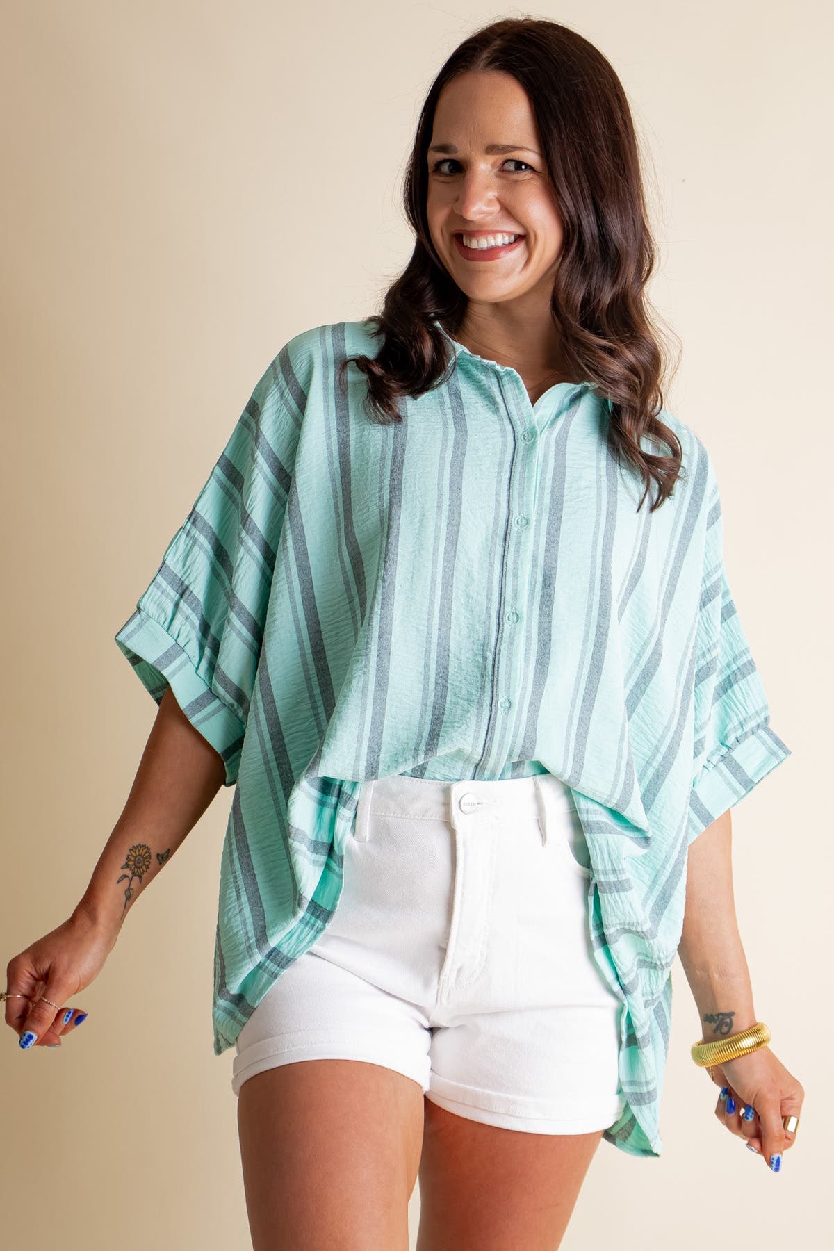 Pretty Please Button Down Top