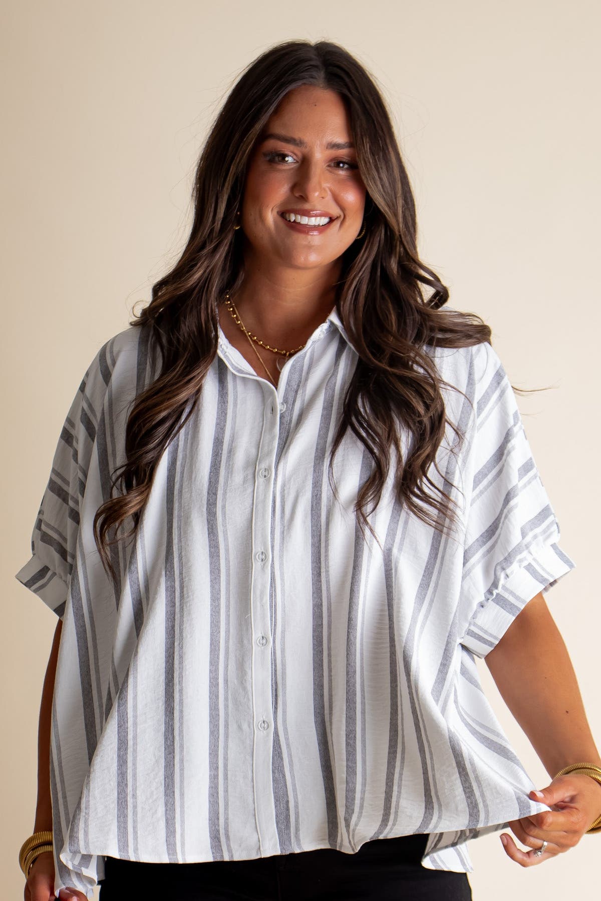 Pretty Please Button Down Top